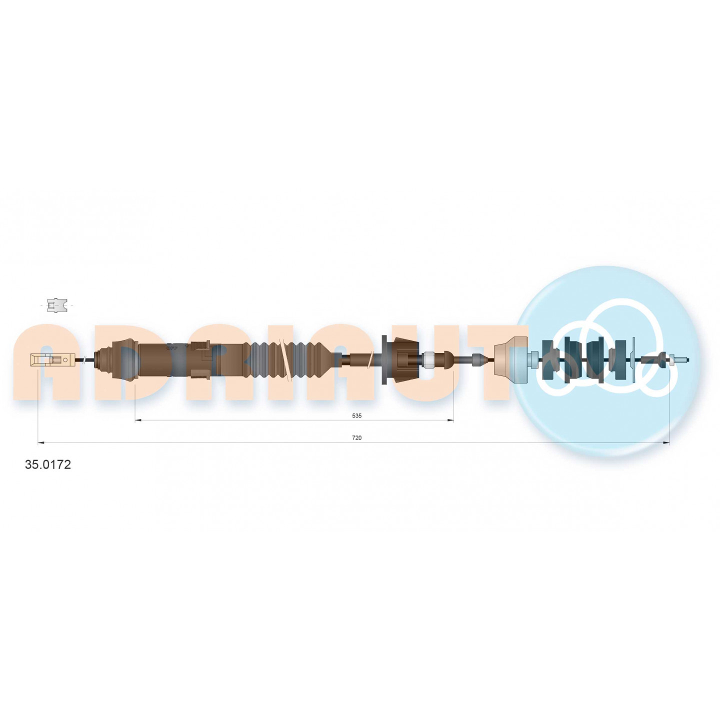 Cable de embrague ADRIAUTO 35.0172