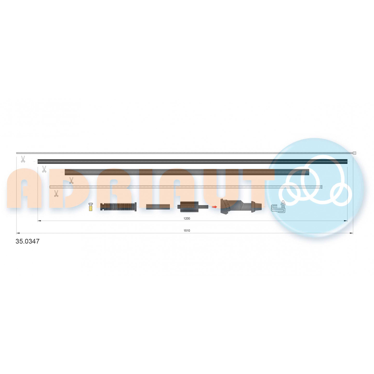 Cable del acelerador ADRIAUTO 35.0347