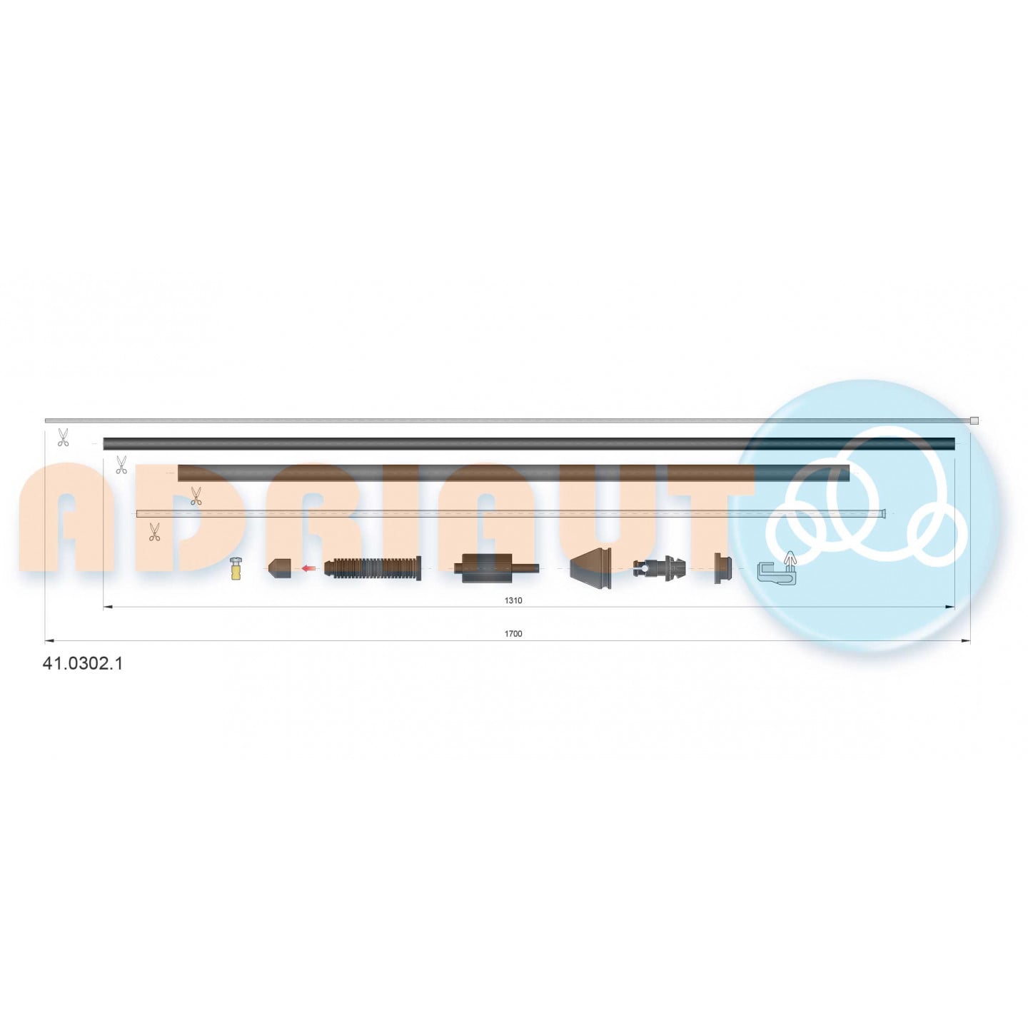 Cable del acelerador ADRIAUTO 41.0302.1