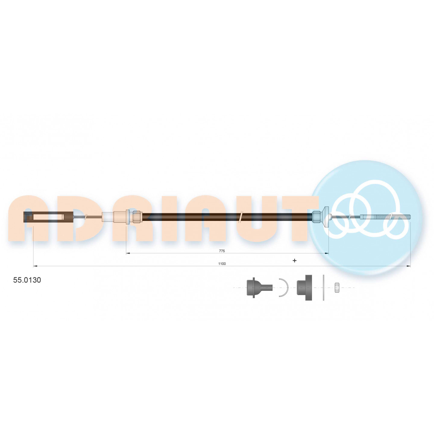 Cable de embrague ADRIAUTO 55.0130