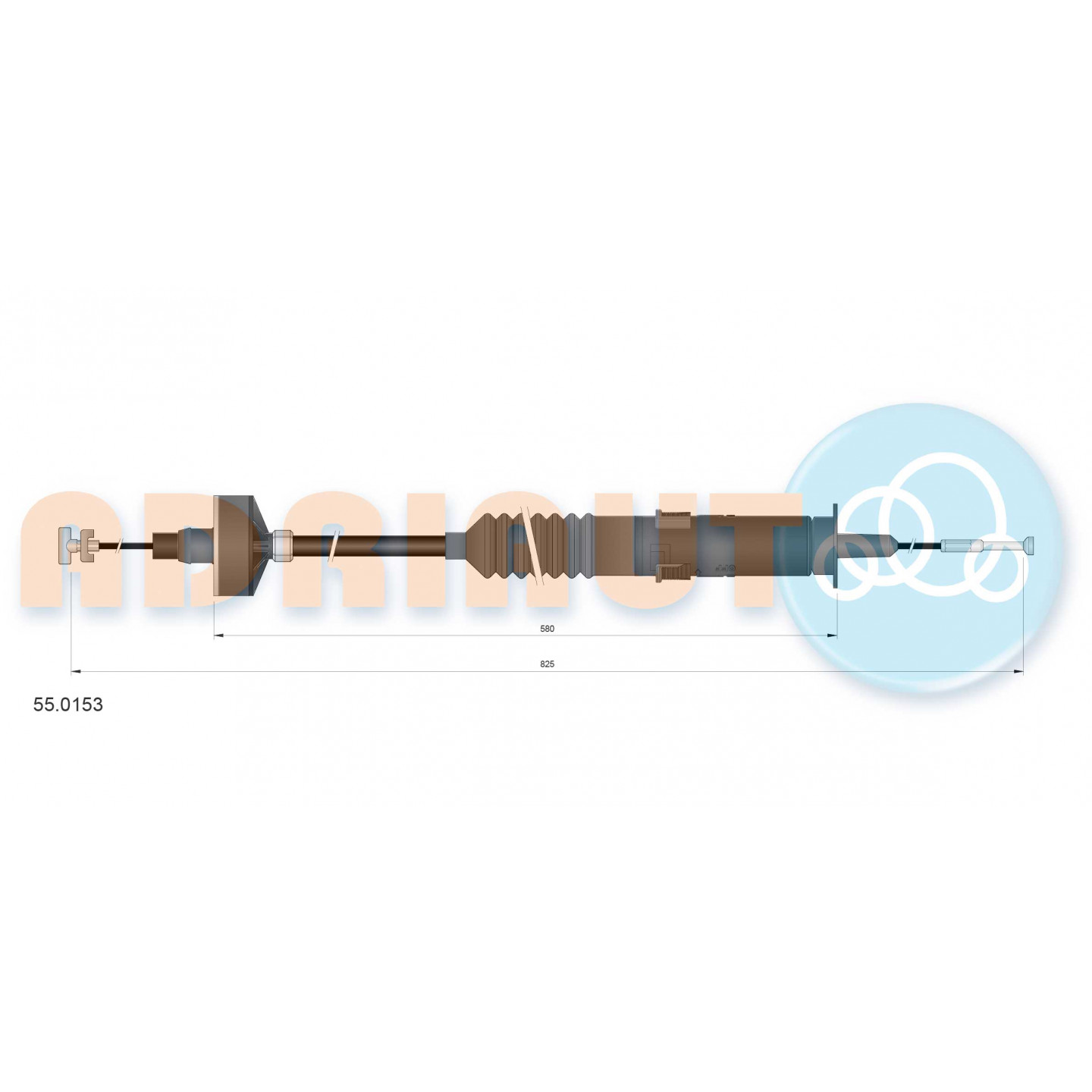 Cable de embrague ADRIAUTO 55.0153