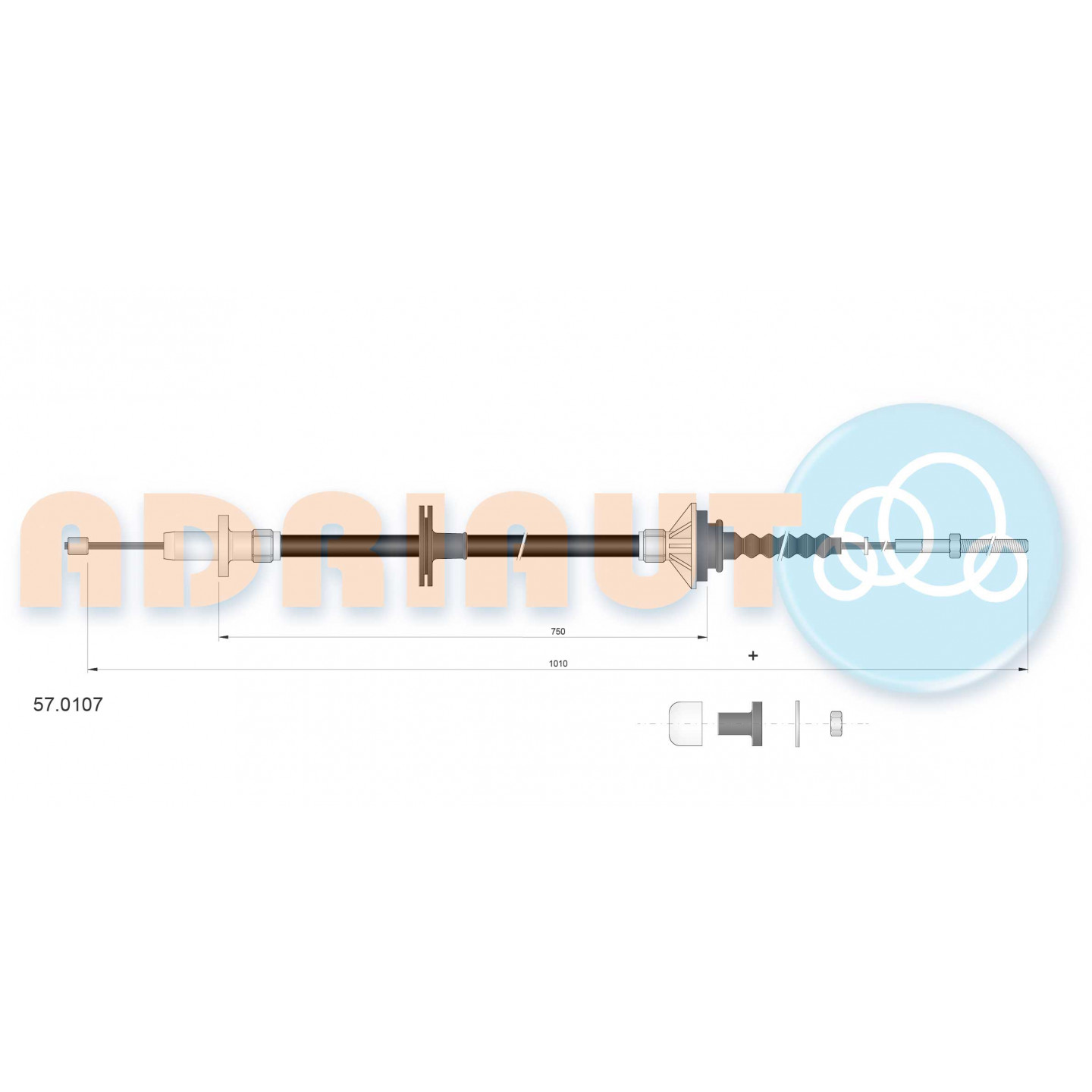 Cable de embrague ADRIAUTO 57.0107