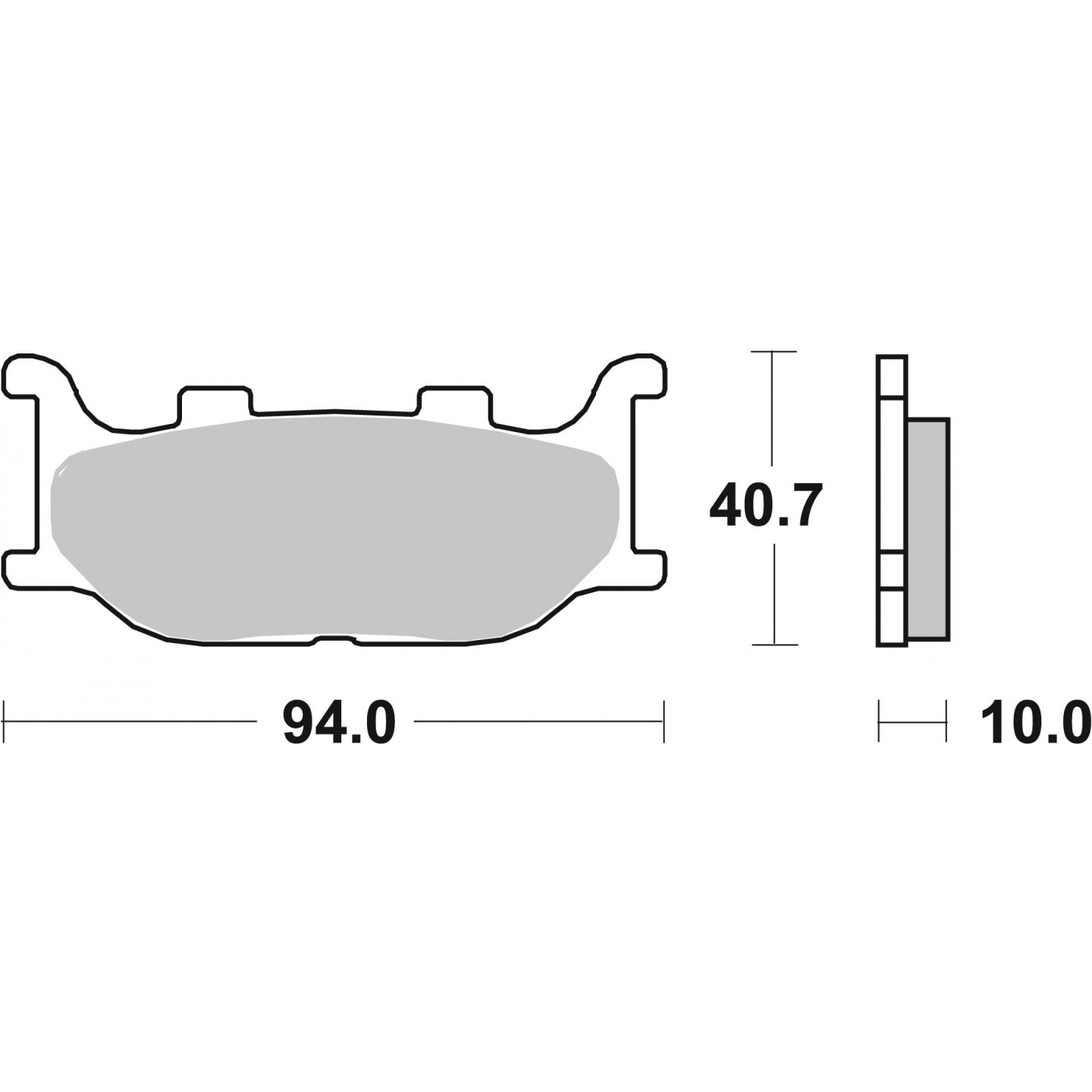 Bremsbelagsatz, Scheibenbremse BREMBO 07042XS