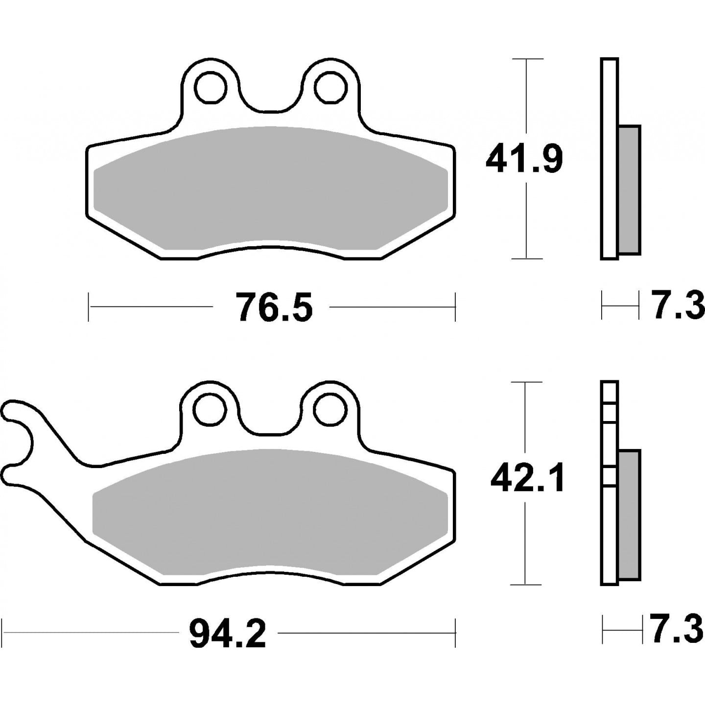 Remblokkenset, schijfrem BREMBO 07049