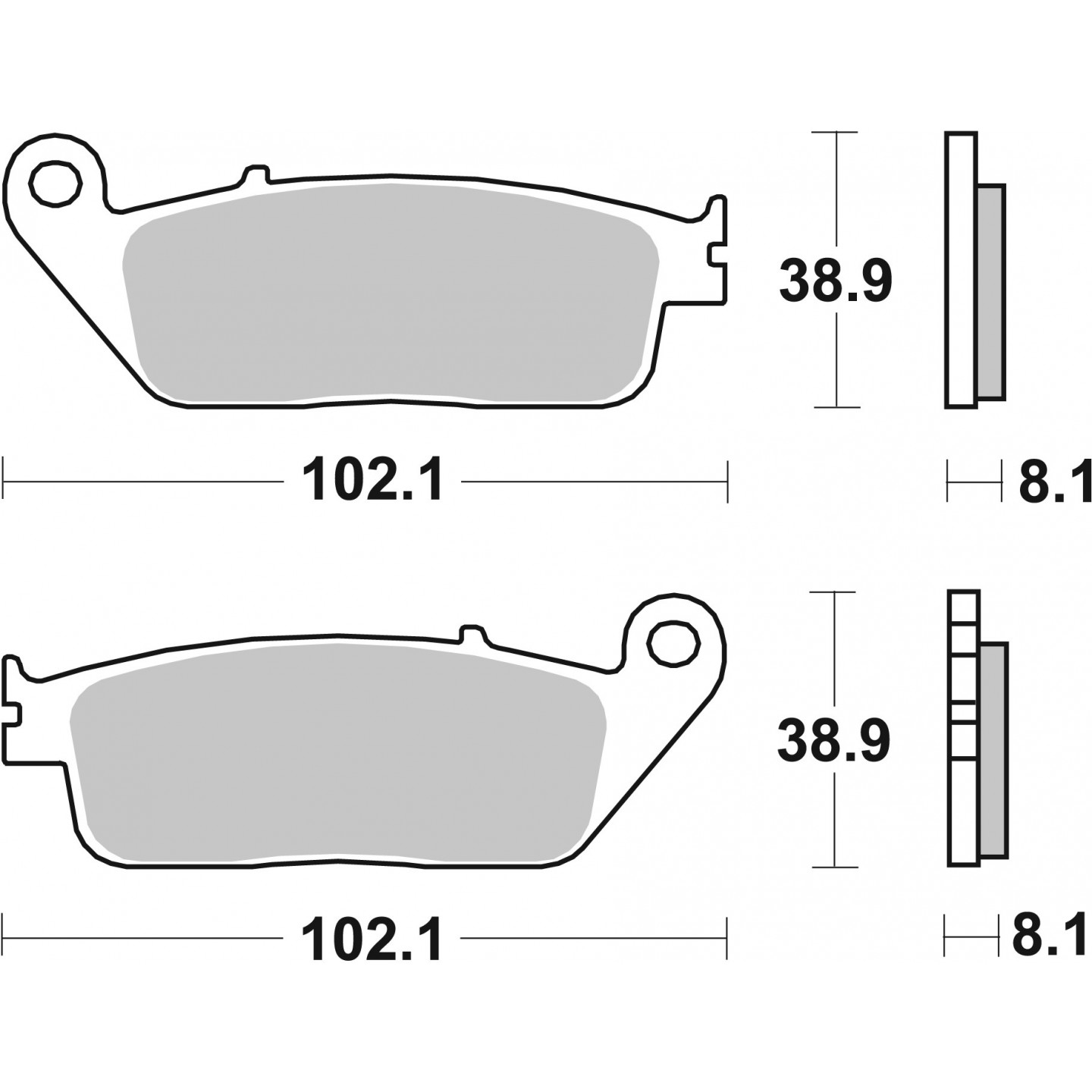 Bremsbelagsatz, Scheibenbremse BREMBO 07074XS