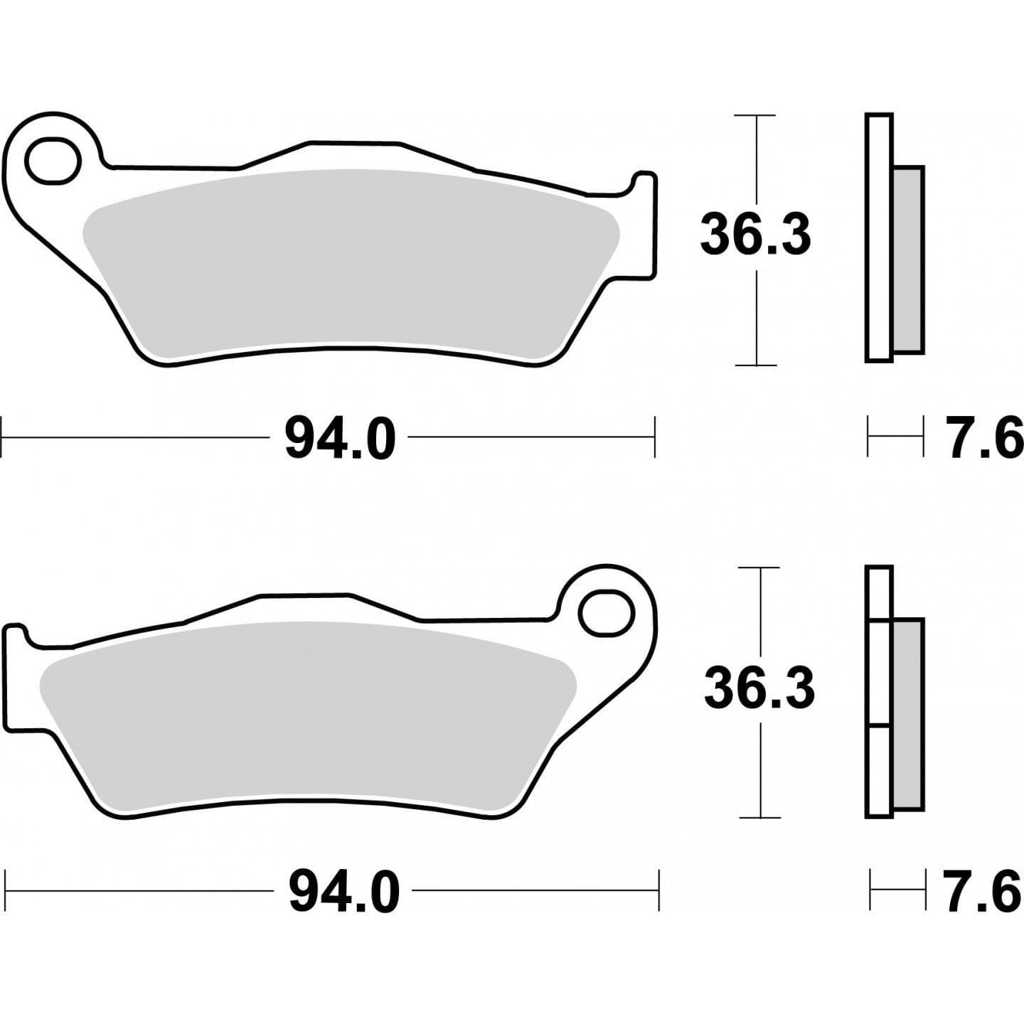 Kit de plaquettes de frein, frein à disque BREMBO 07BB04SA
