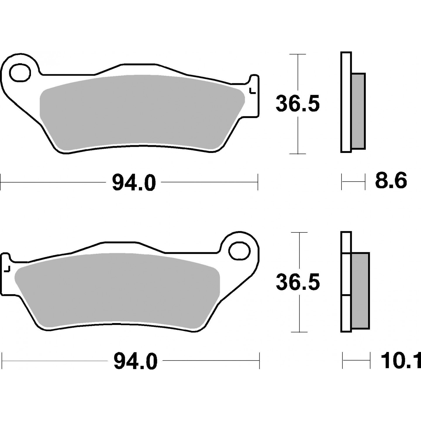 Kit de plaquettes de frein, frein à disque BREMBO 07BB2809