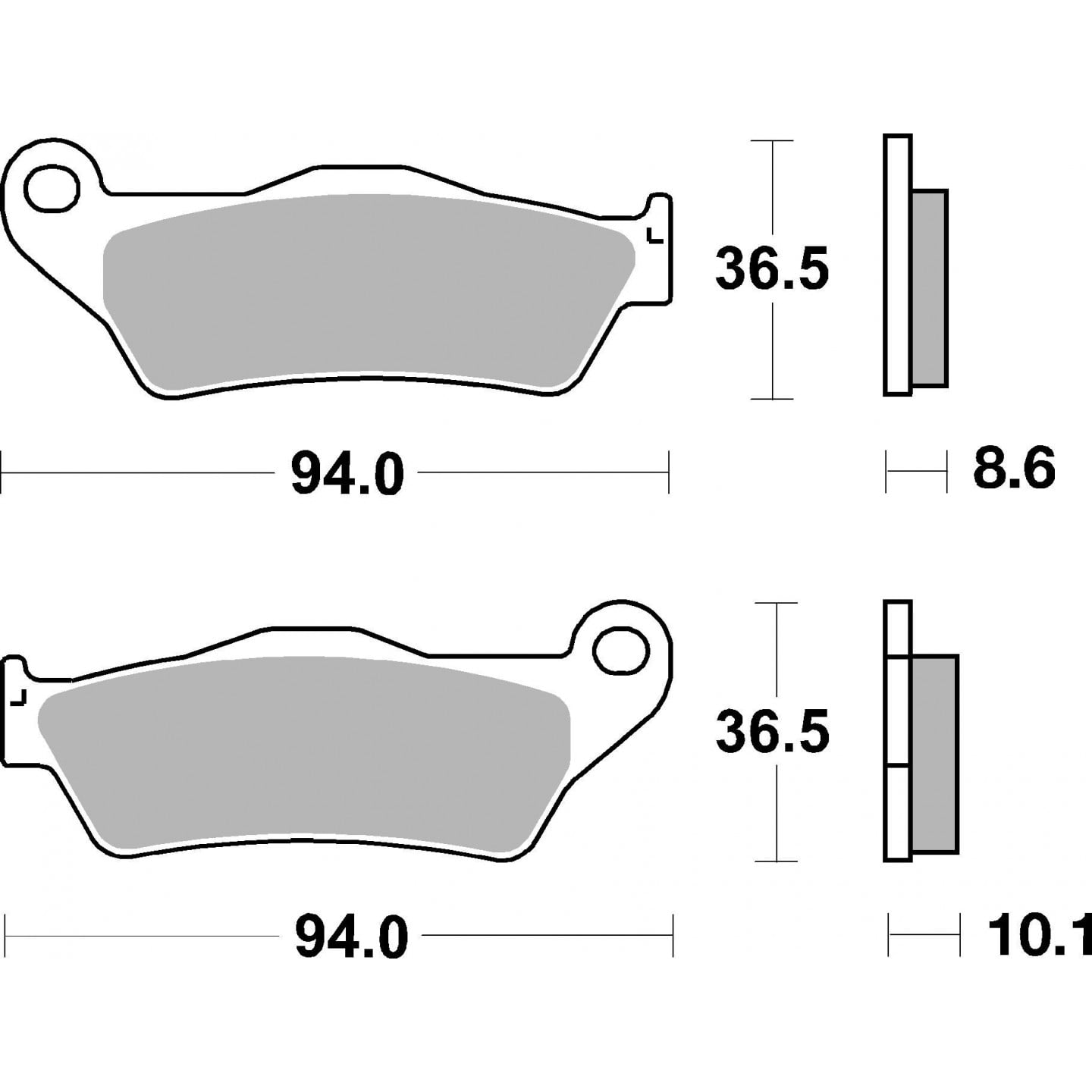 Kit de plaquettes de frein, frein à disque BREMBO 07BB28SP