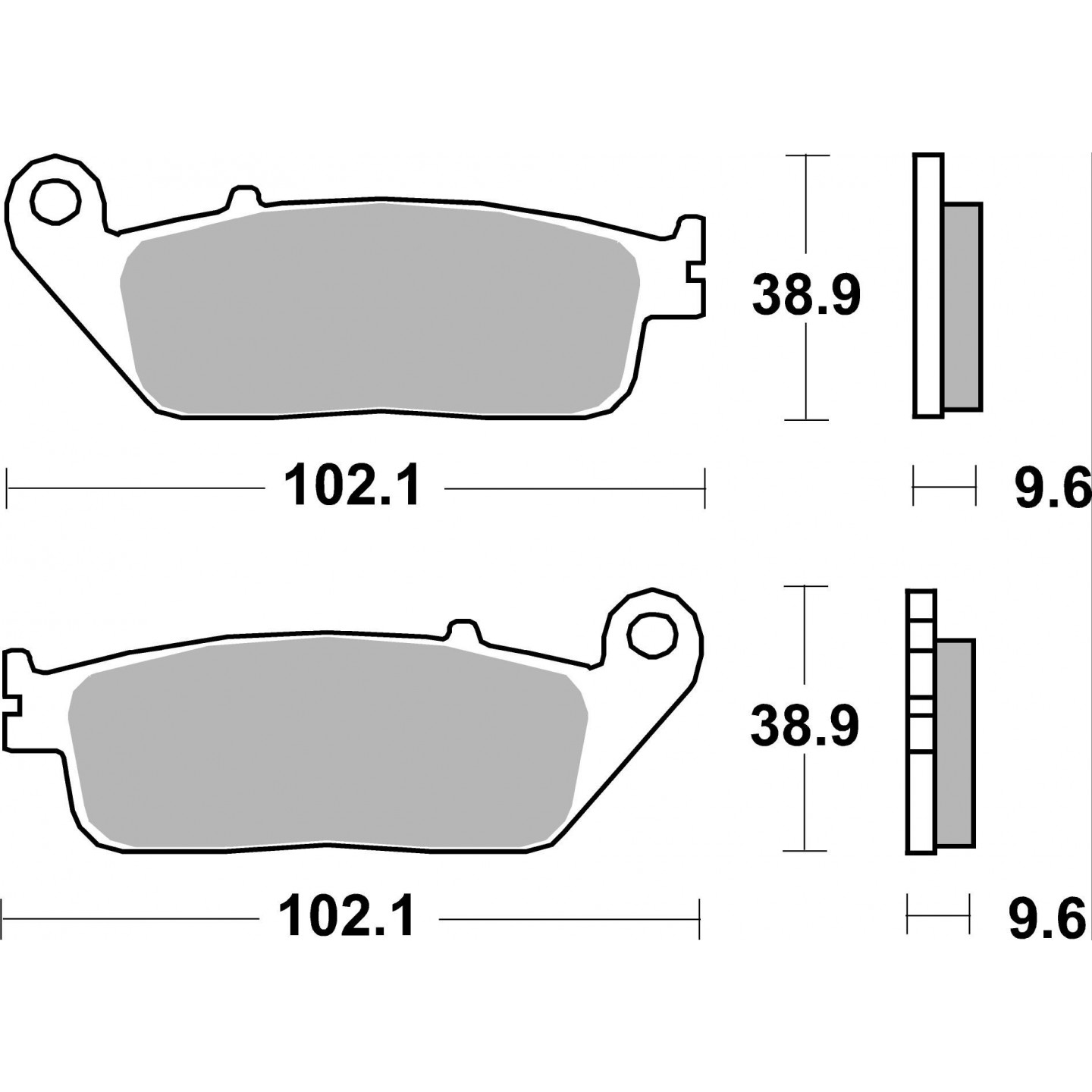 Remblokkenset, schijfrem BREMBO 07HO4108