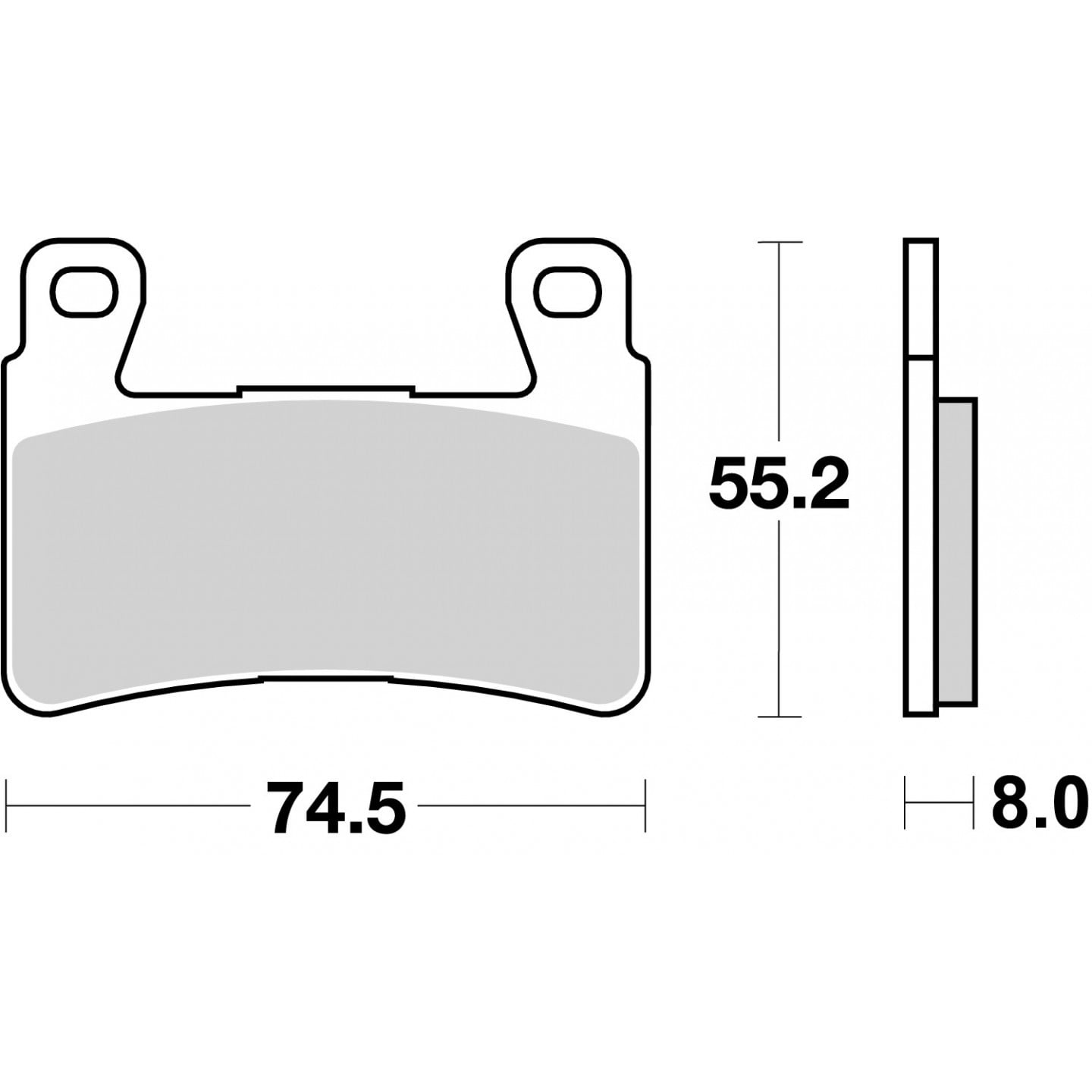 Bremsbelagsatz, Scheibenbremse BREMBO 07HO45SR