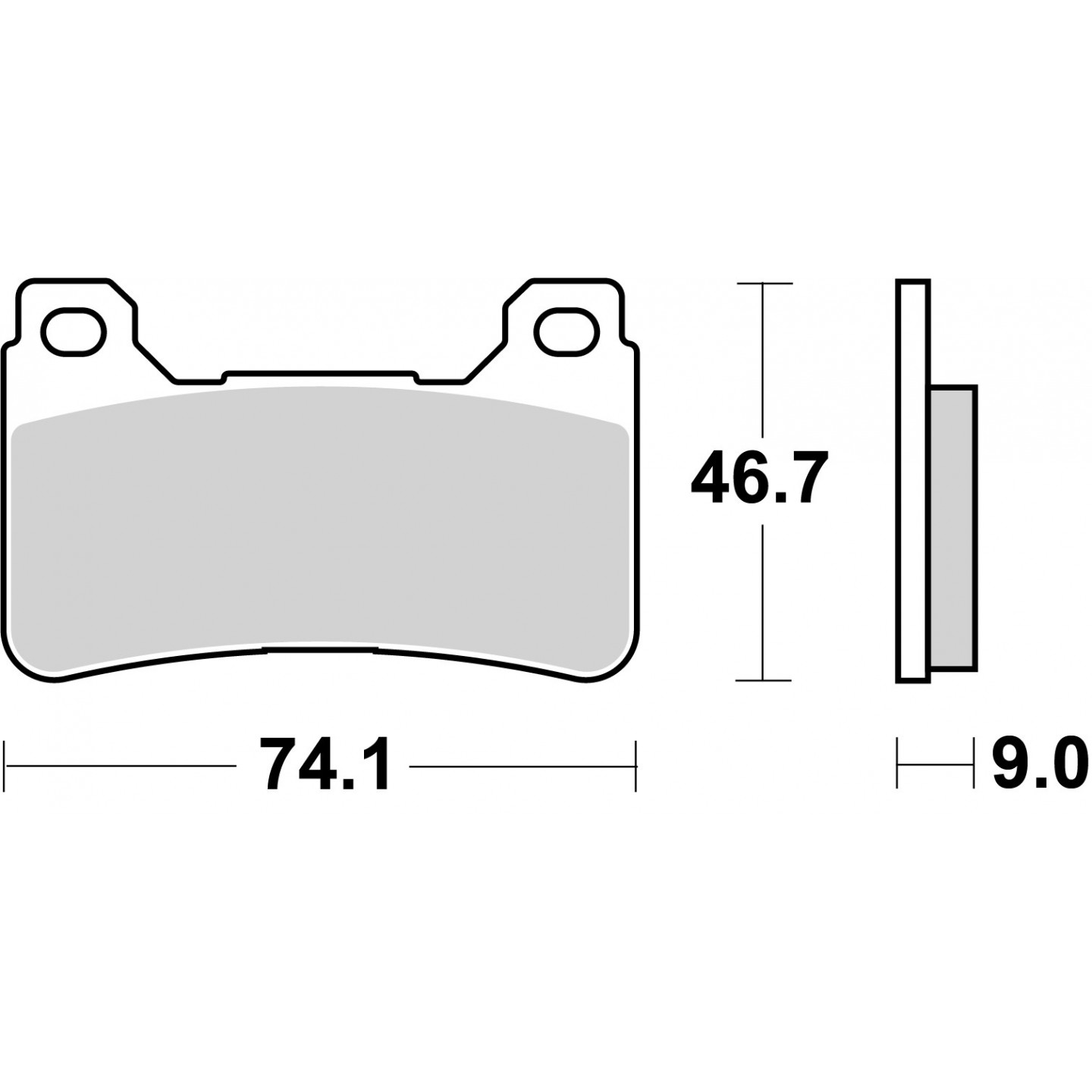 Bremsbelagsatz, Scheibenbremse BREMBO 07HO50SR