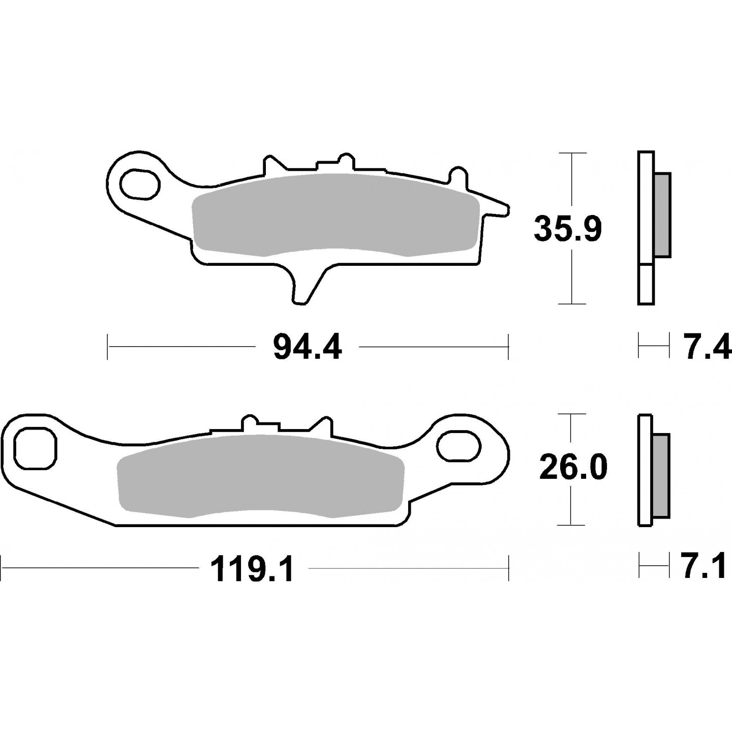 Bremsbelagsatz, Scheibenbremse BREMBO 07KA24SX