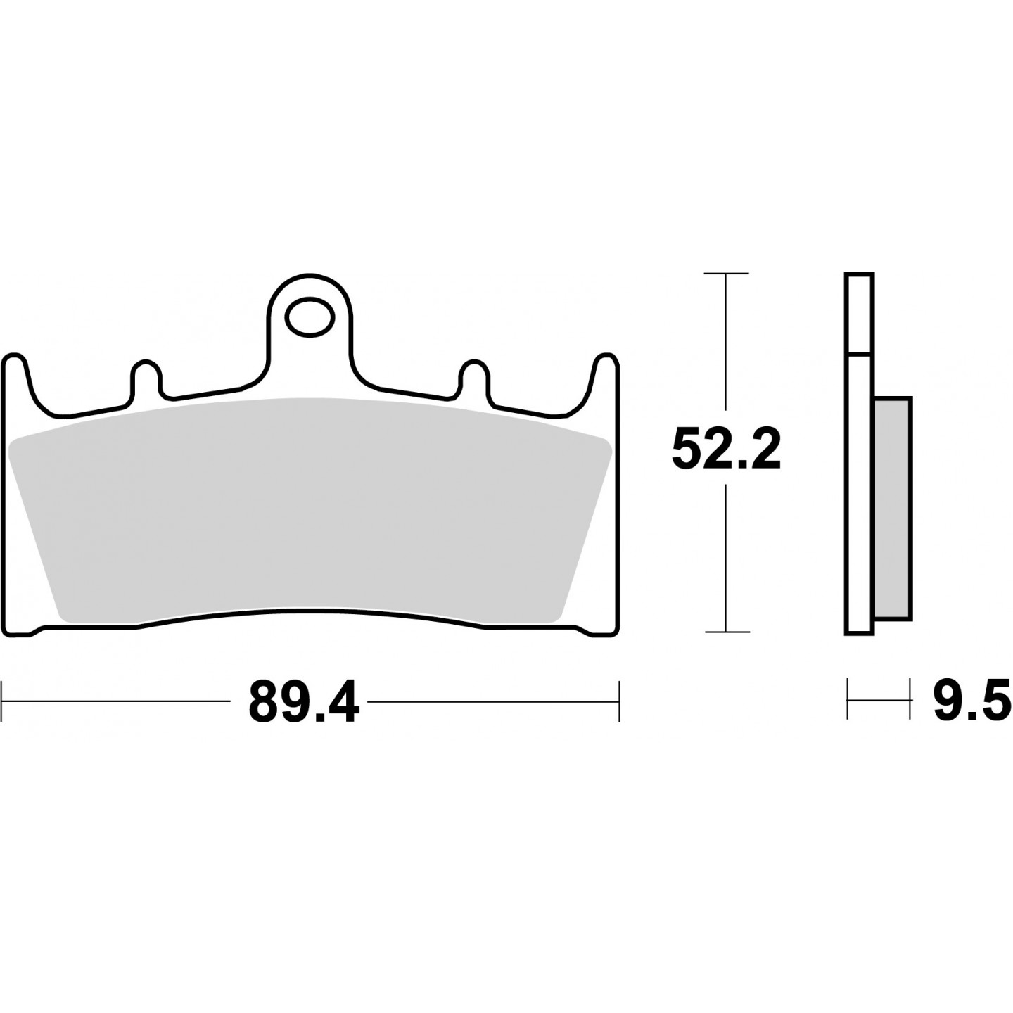 Remblokkenset, schijfrem BREMBO 07SU19SR