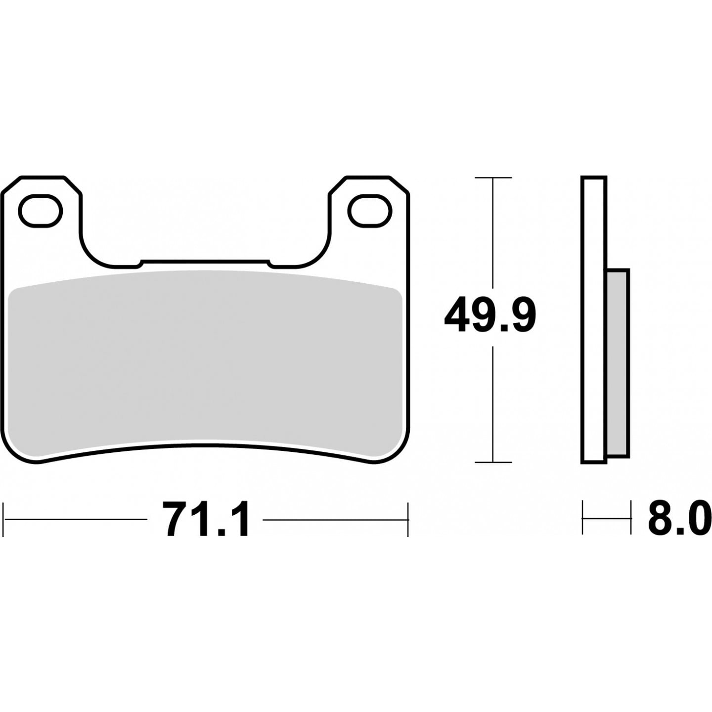 Remblokkenset, schijfrem BREMBO 07SU27SA
