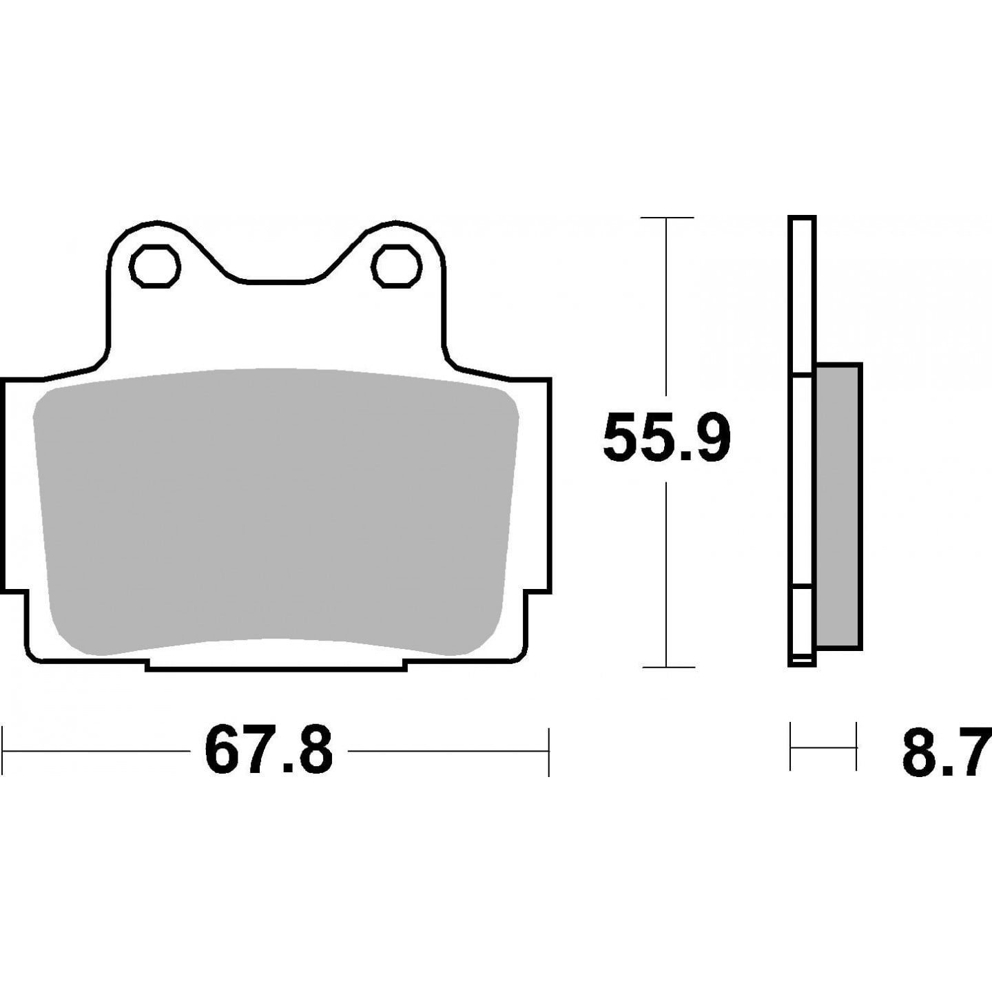 Remblokkenset, schijfrem BREMBO 07YA1207