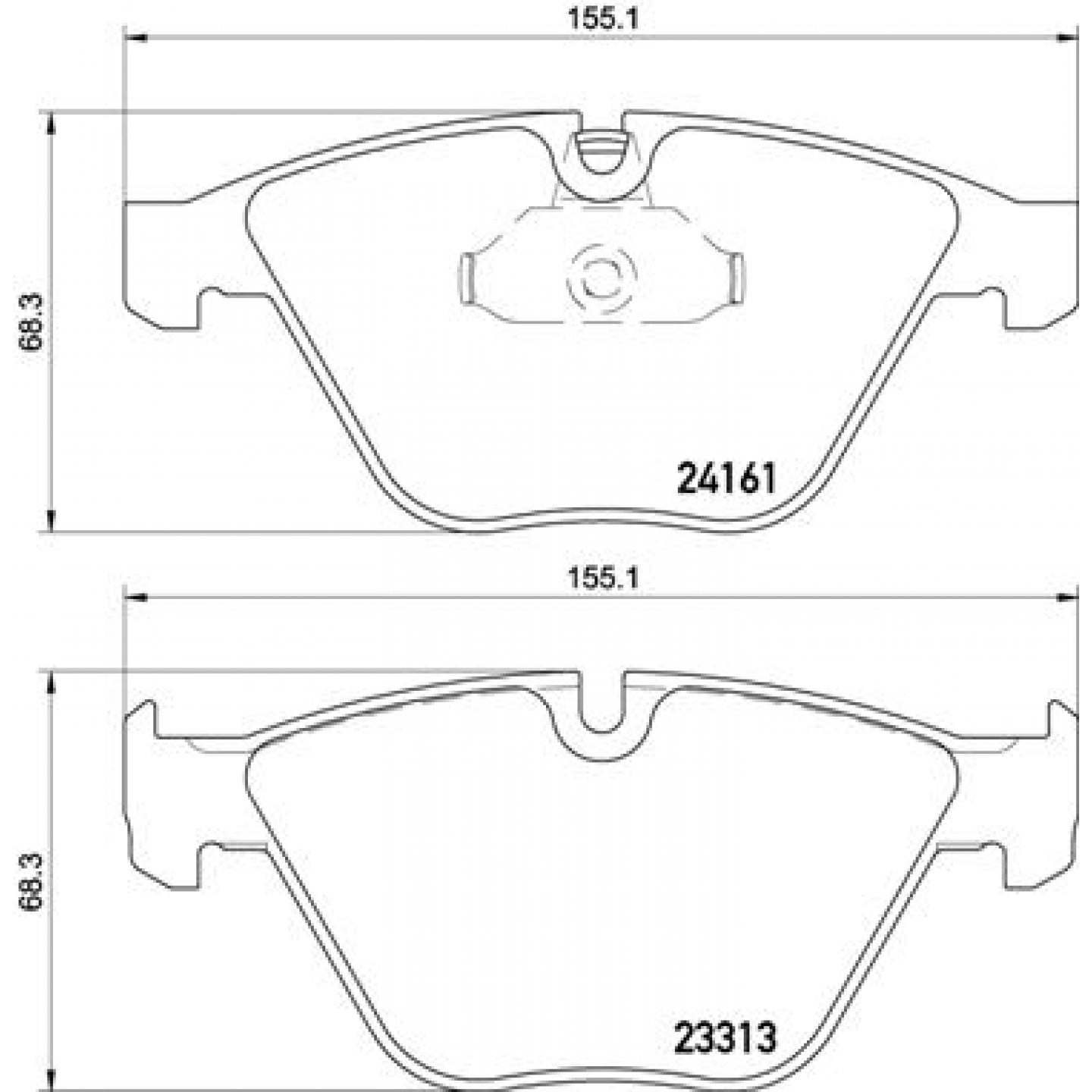 Sada brzdových destiček, kotoučová brzda BREMBO P 06 081