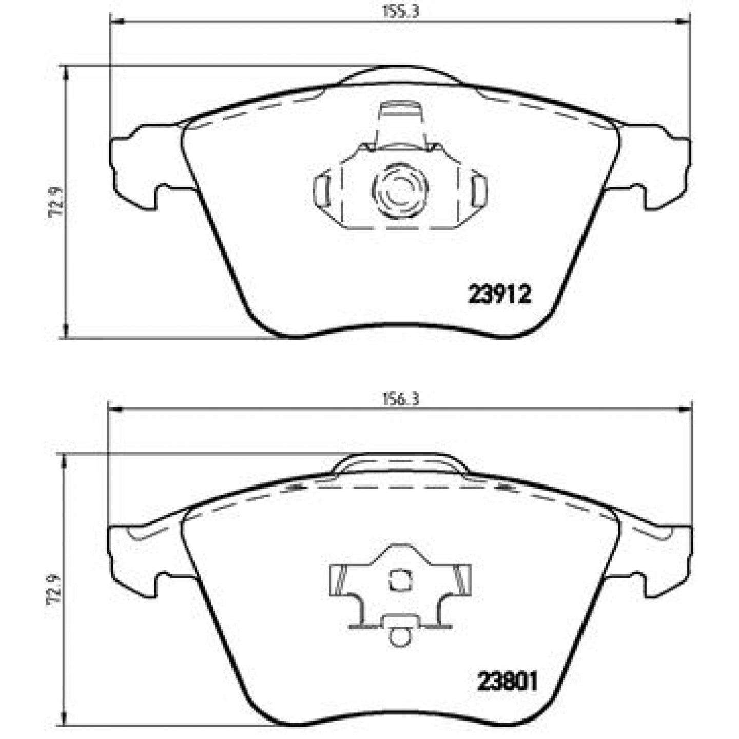 Sada brzdových destiček, kotoučová brzda BREMBO P 10 012