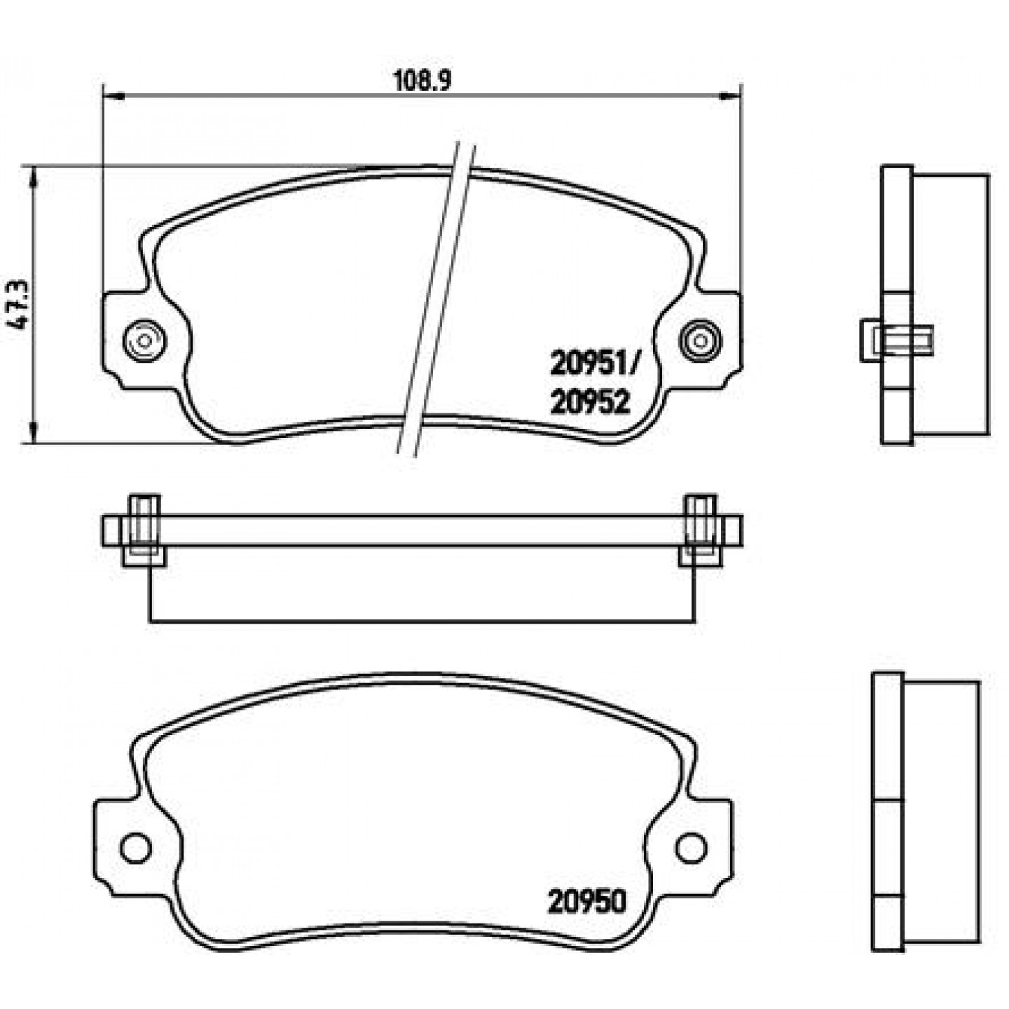Bremsbelagsatz, Scheibenbremse BREMBO P 23 013