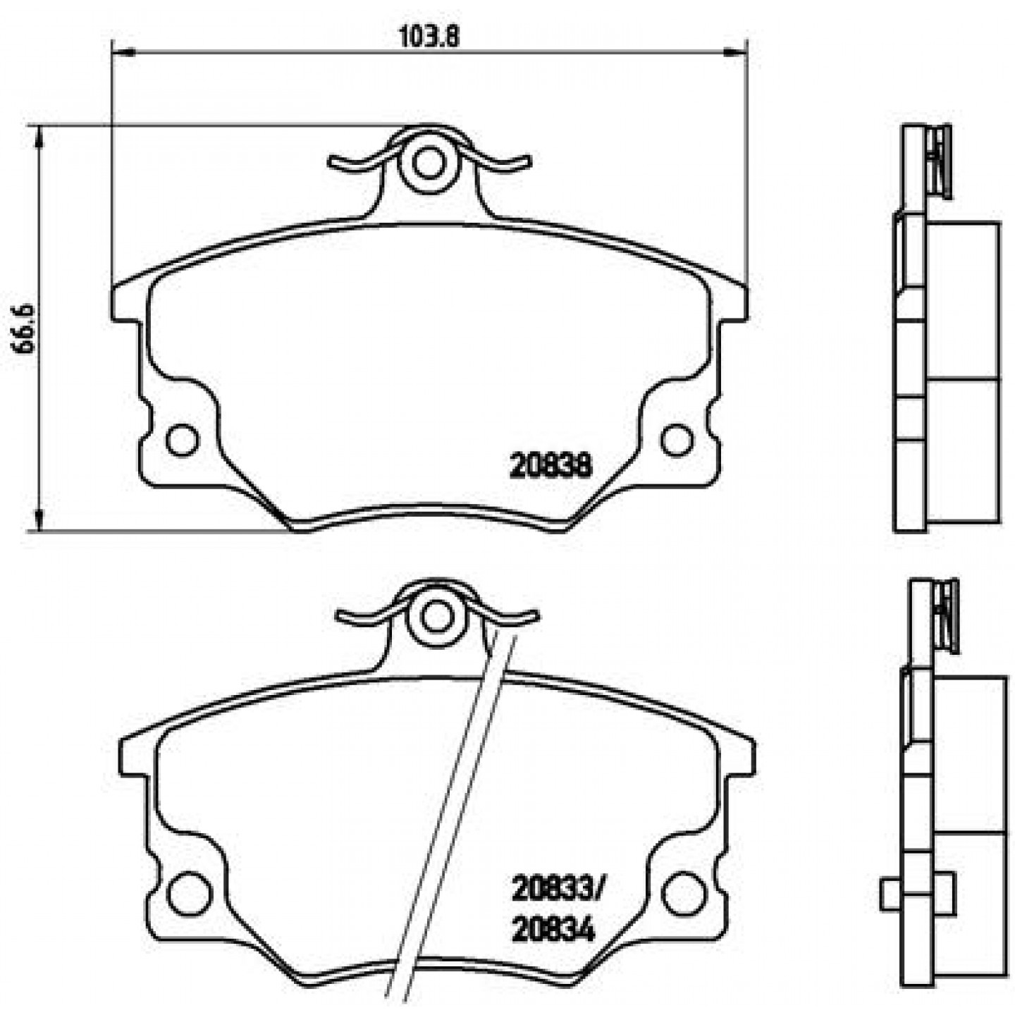 Bremsbelagsatz, Scheibenbremse BREMBO P 23 017
