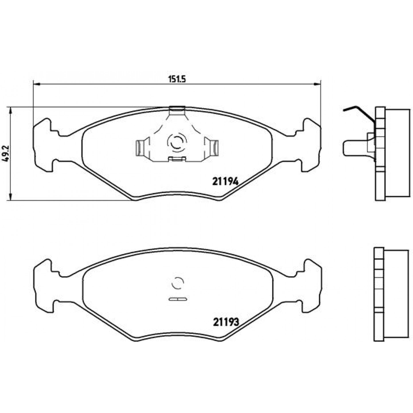 Sada brzdových destiček, kotoučová brzda BREMBO P 23 040