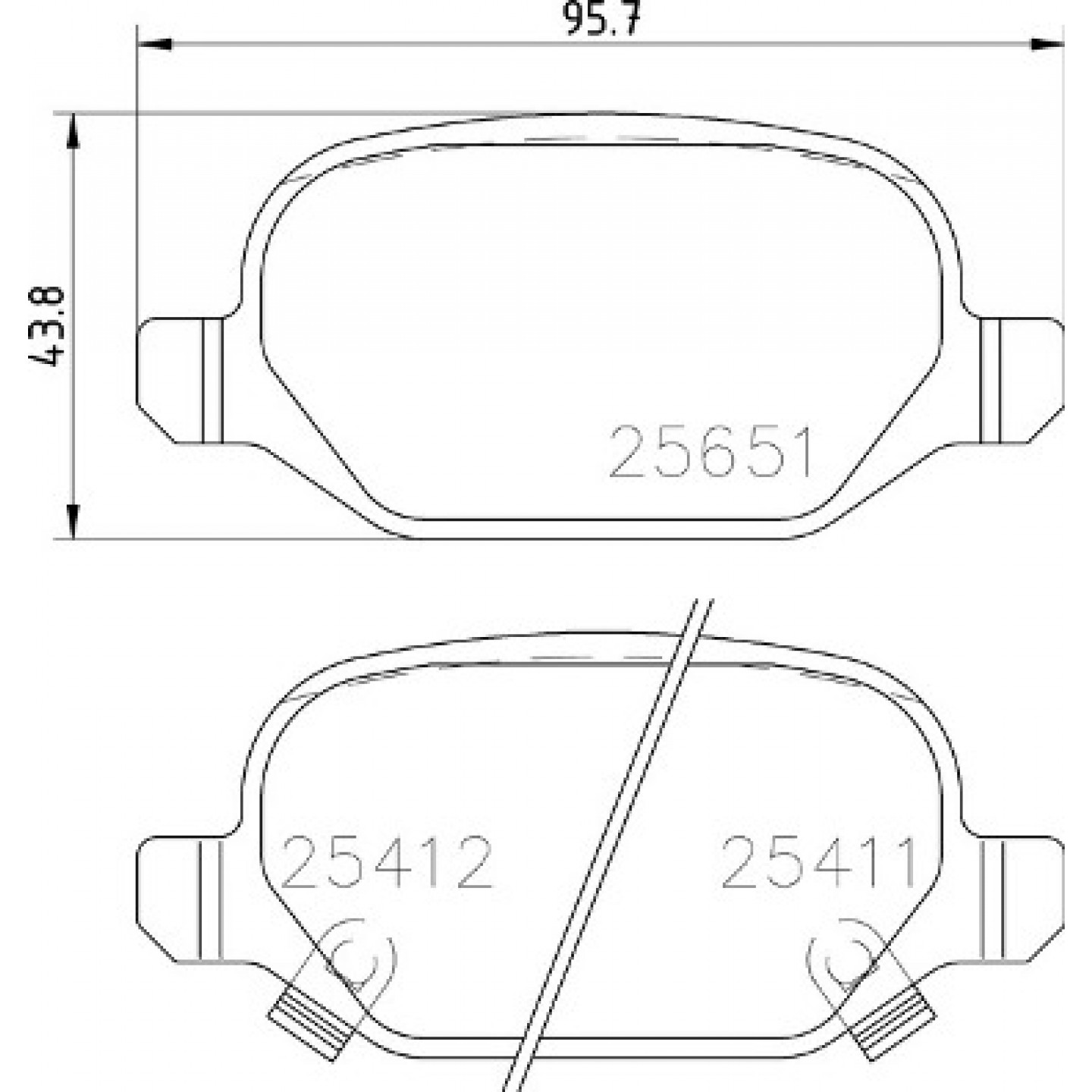Sada brzdových destiček, kotoučová brzda BREMBO P 23 151