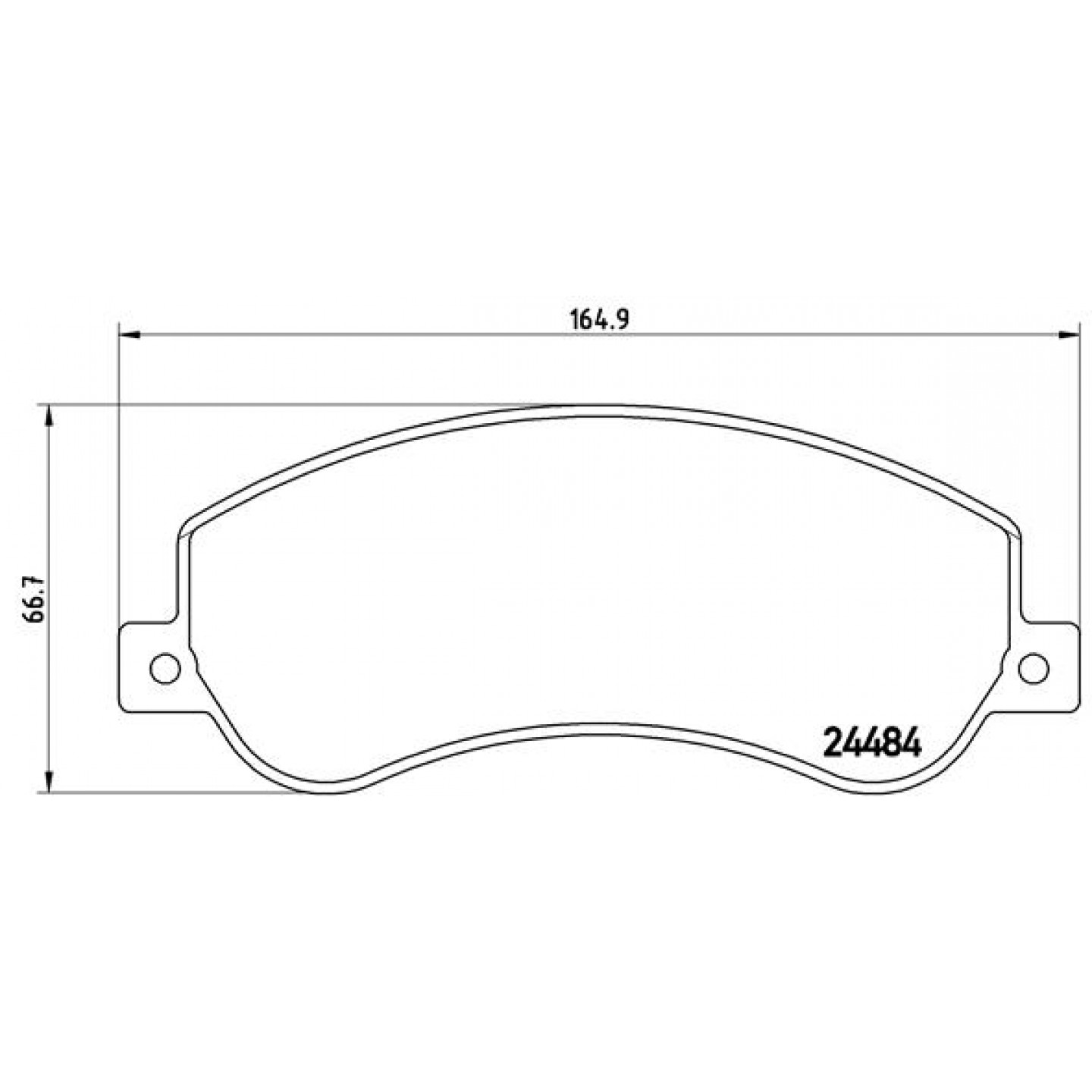 Sada brzdových destiček, kotoučová brzda BREMBO P 24 064