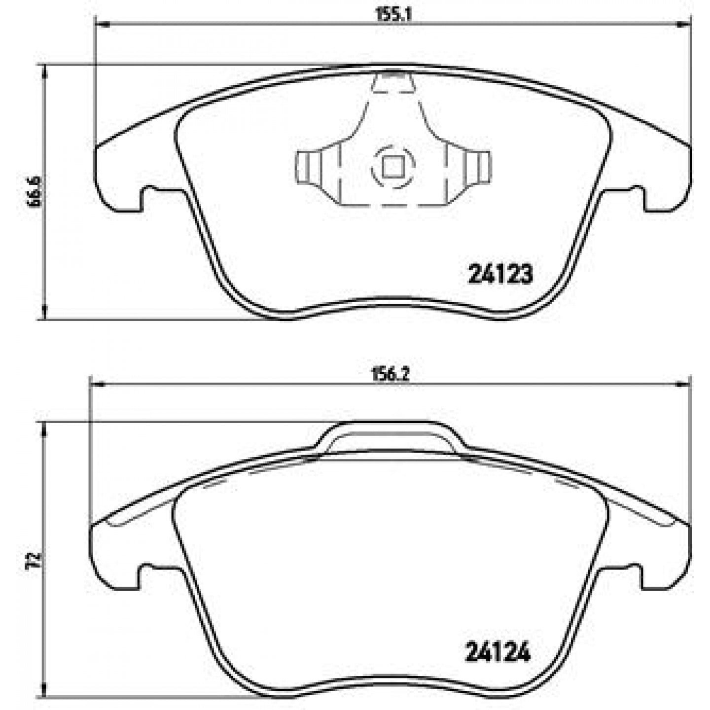 Sada brzdových destiček, kotoučová brzda BREMBO P 24 076