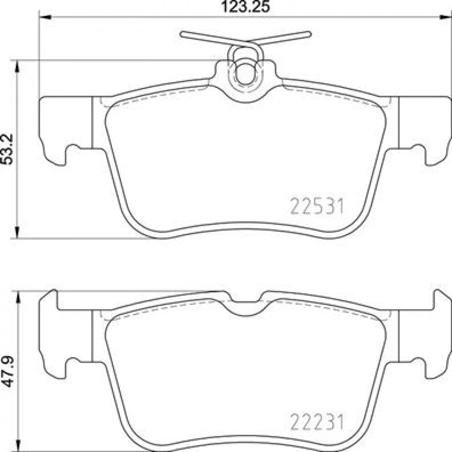 Sada brzdových destiček, kotoučová brzda BREMBO P 24 175