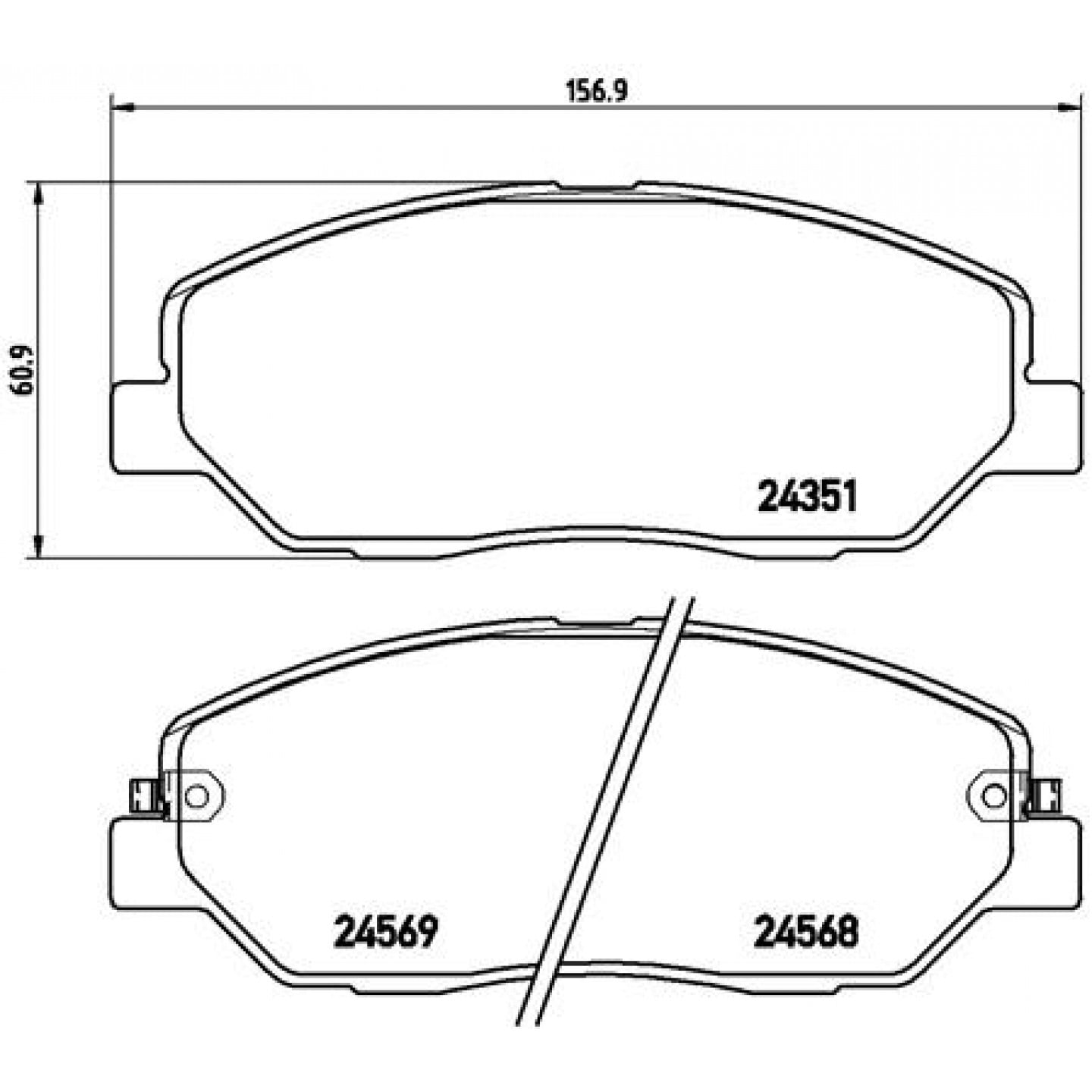 Sada brzdových destiček, kotoučová brzda BREMBO P 30 036