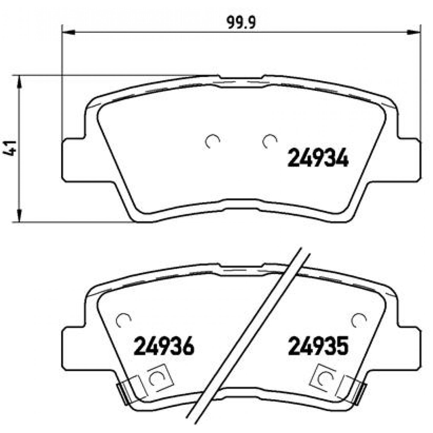 Zestaw klocków hamulcowych, hamulce tarczowe BREMBO P 30 047