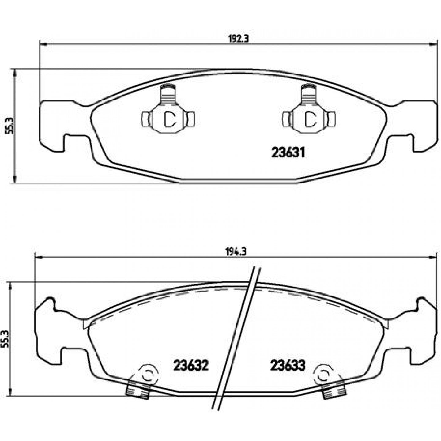Sada brzdových destiček, kotoučová brzda BREMBO P 37 005