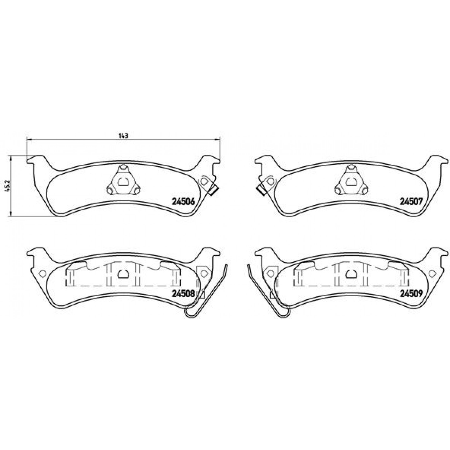 Sada brzdových destiček, kotoučová brzda BREMBO P 37 012