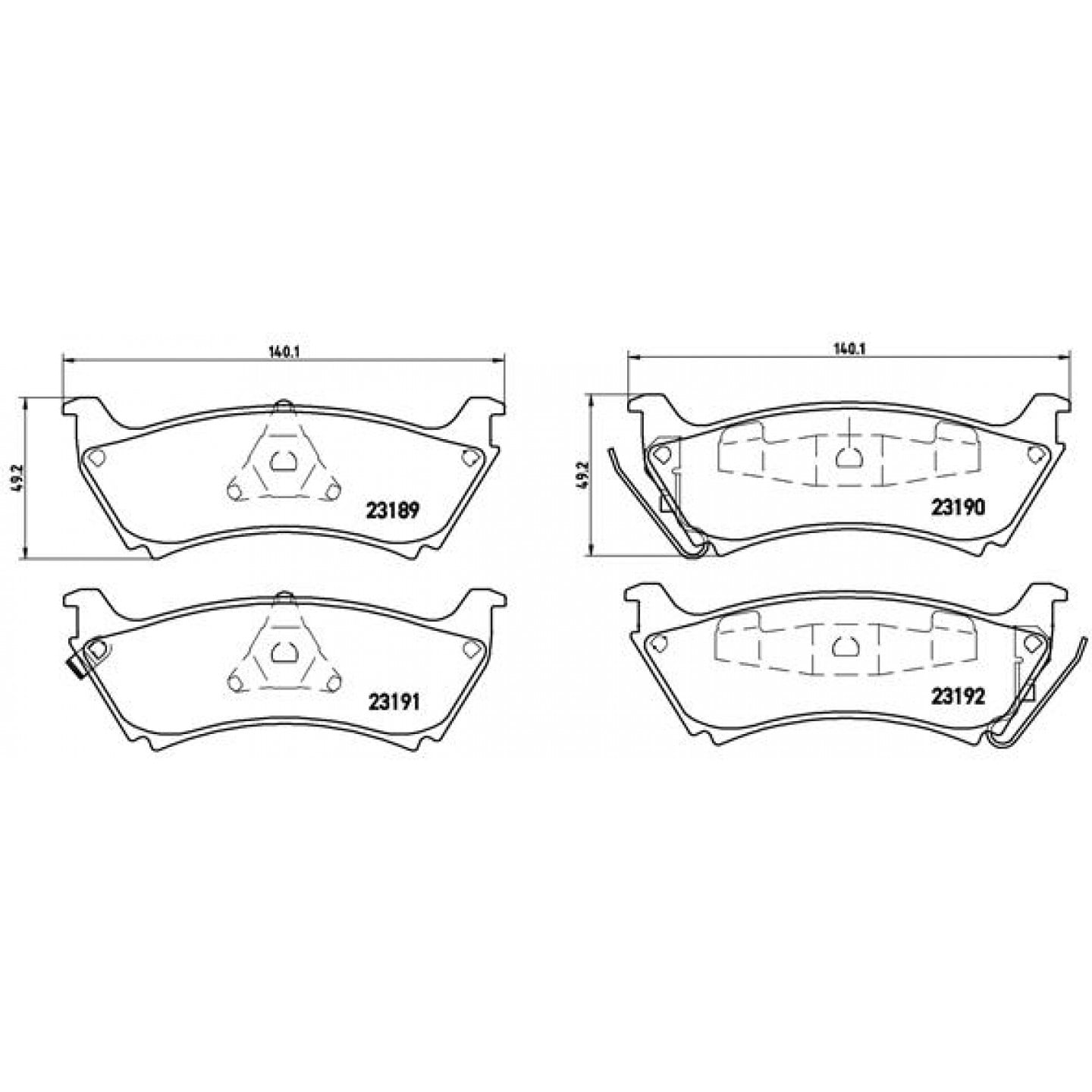 Sada brzdových destiček, kotoučová brzda BREMBO P 50 040