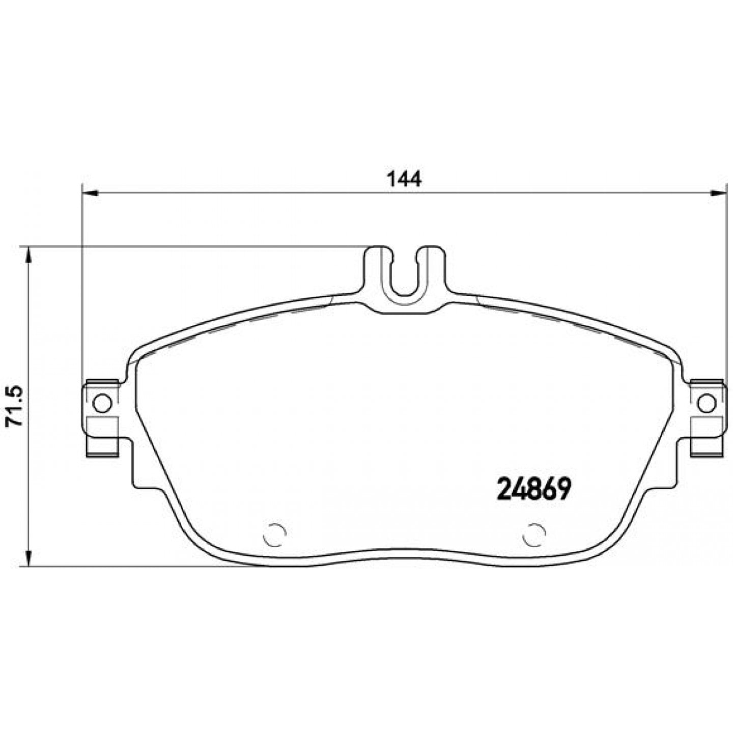 Sada brzdových destiček, kotoučová brzda BREMBO P 50 093X