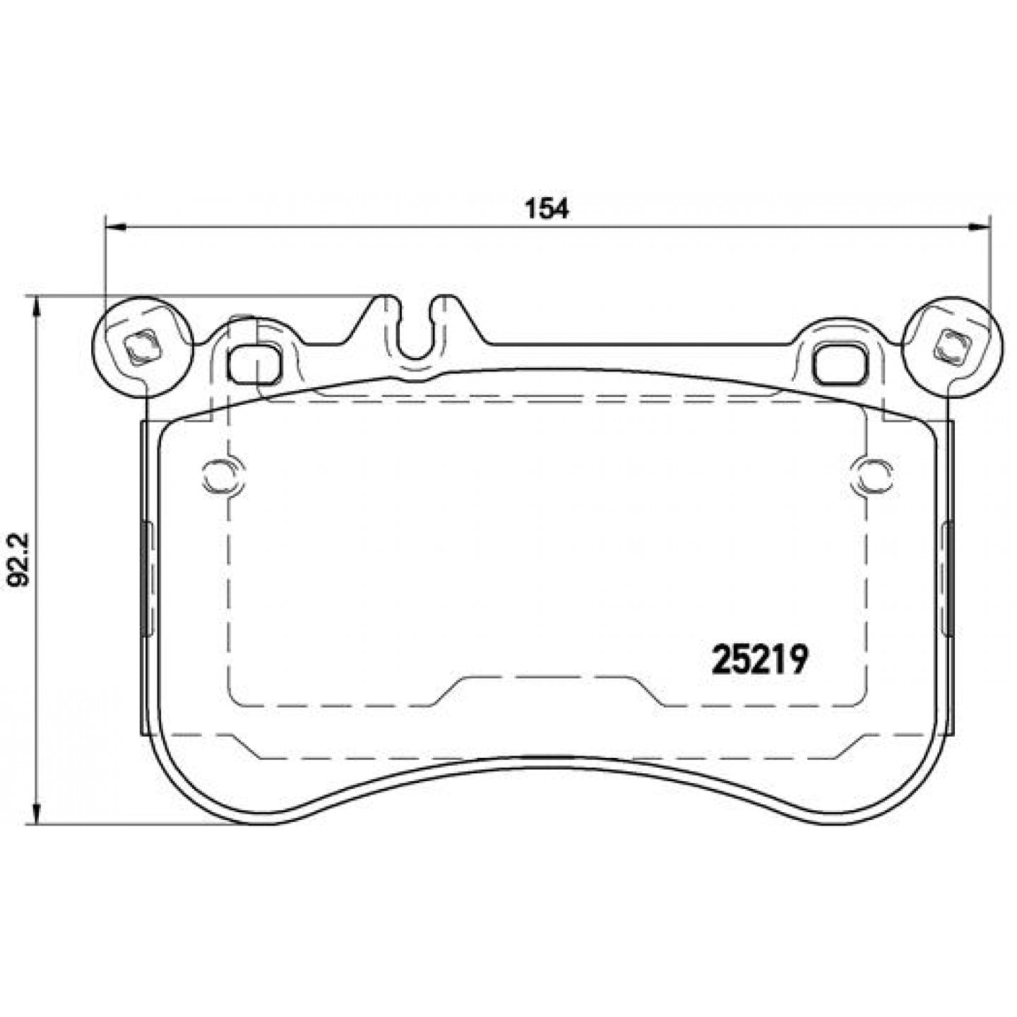 Sada brzdových destiček, kotoučová brzda BREMBO P 50 098