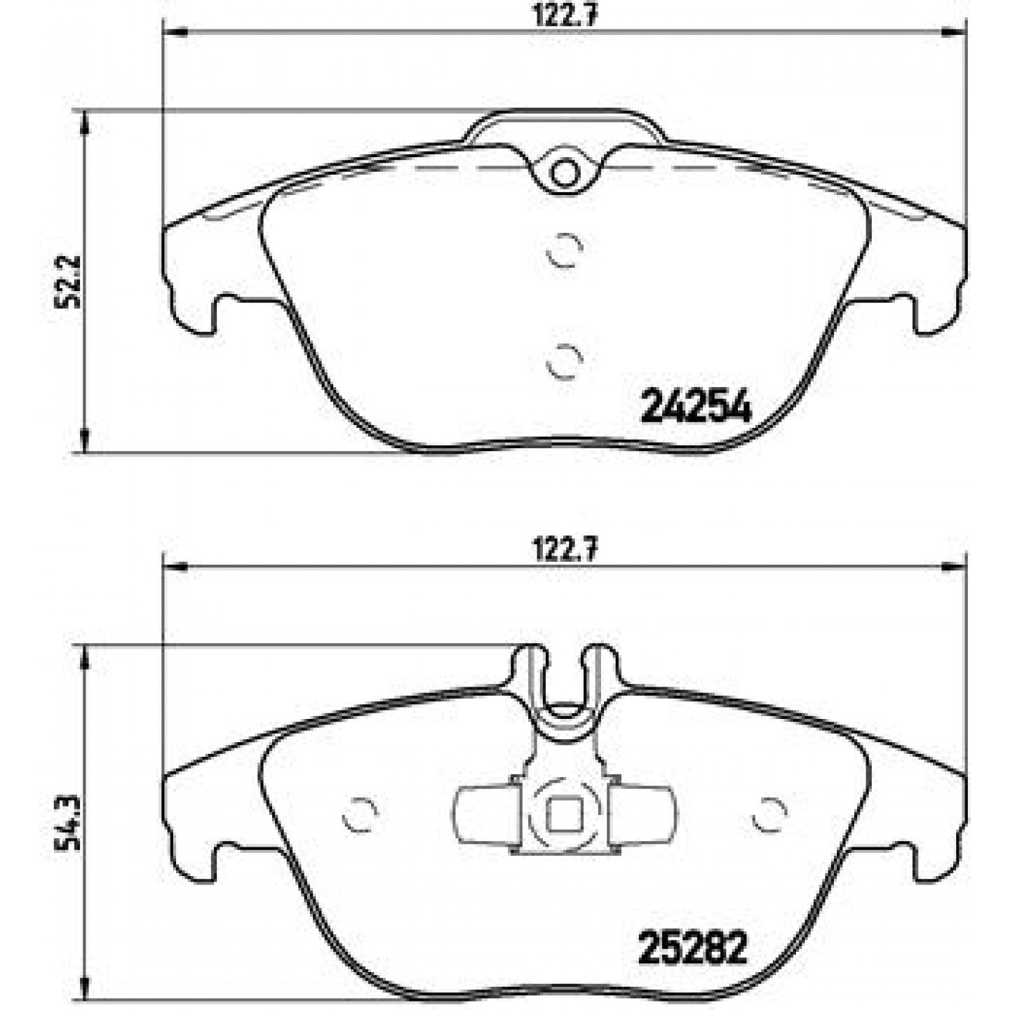 Sada brzdových destiček, kotoučová brzda BREMBO P 50 104