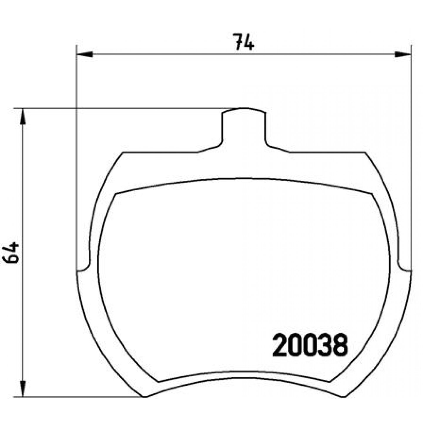 Sada brzdových destiček, kotoučová brzda BREMBO P 52 002