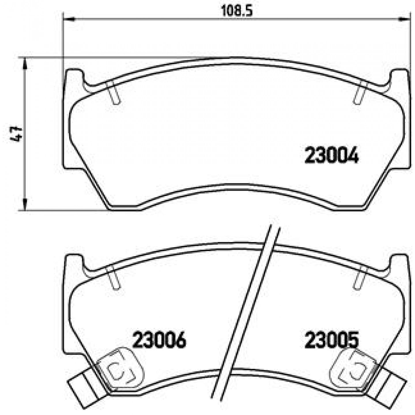 Sada brzdových destiček, kotoučová brzda BREMBO P 56 033