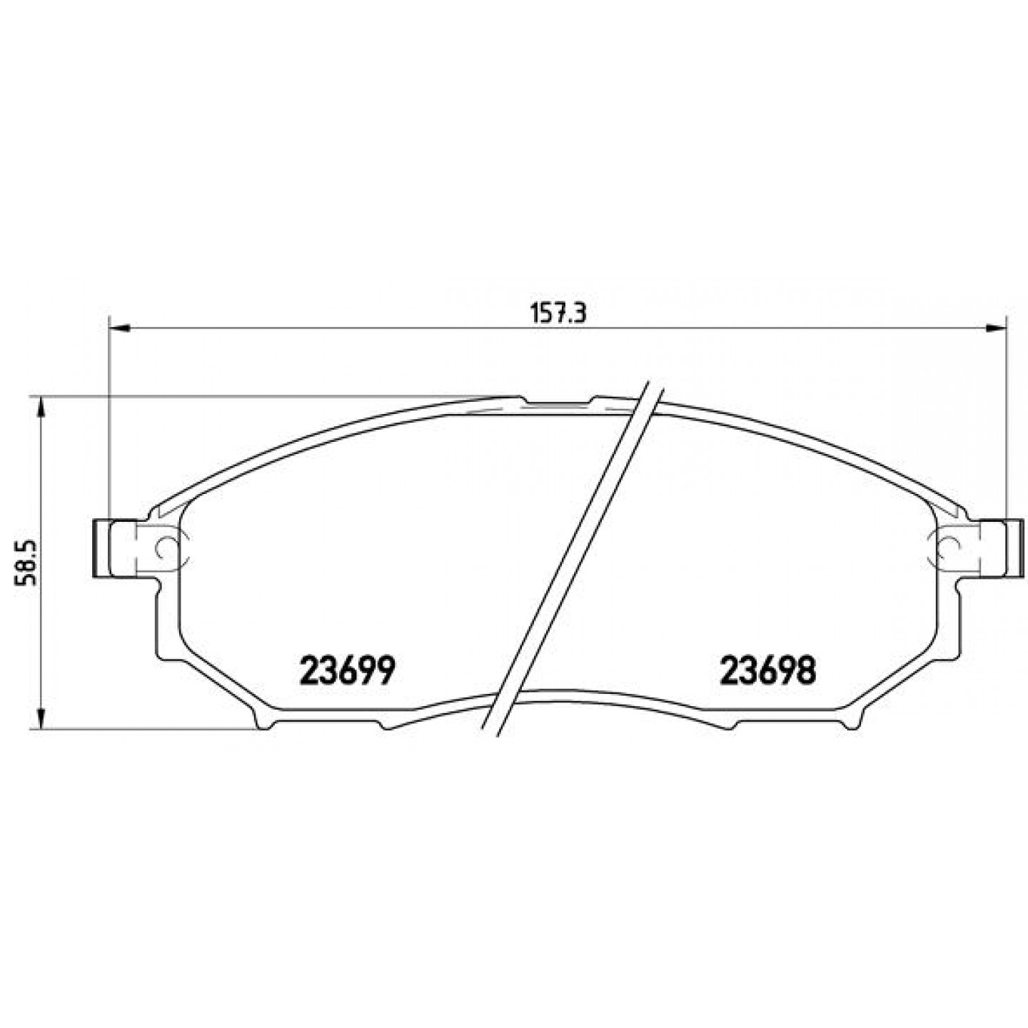 Sada brzdových destiček, kotoučová brzda BREMBO P 56 058