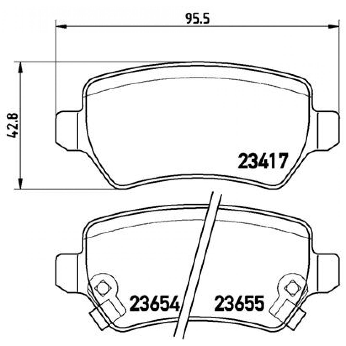 Sada brzdových destiček, kotoučová brzda BREMBO P 59 038