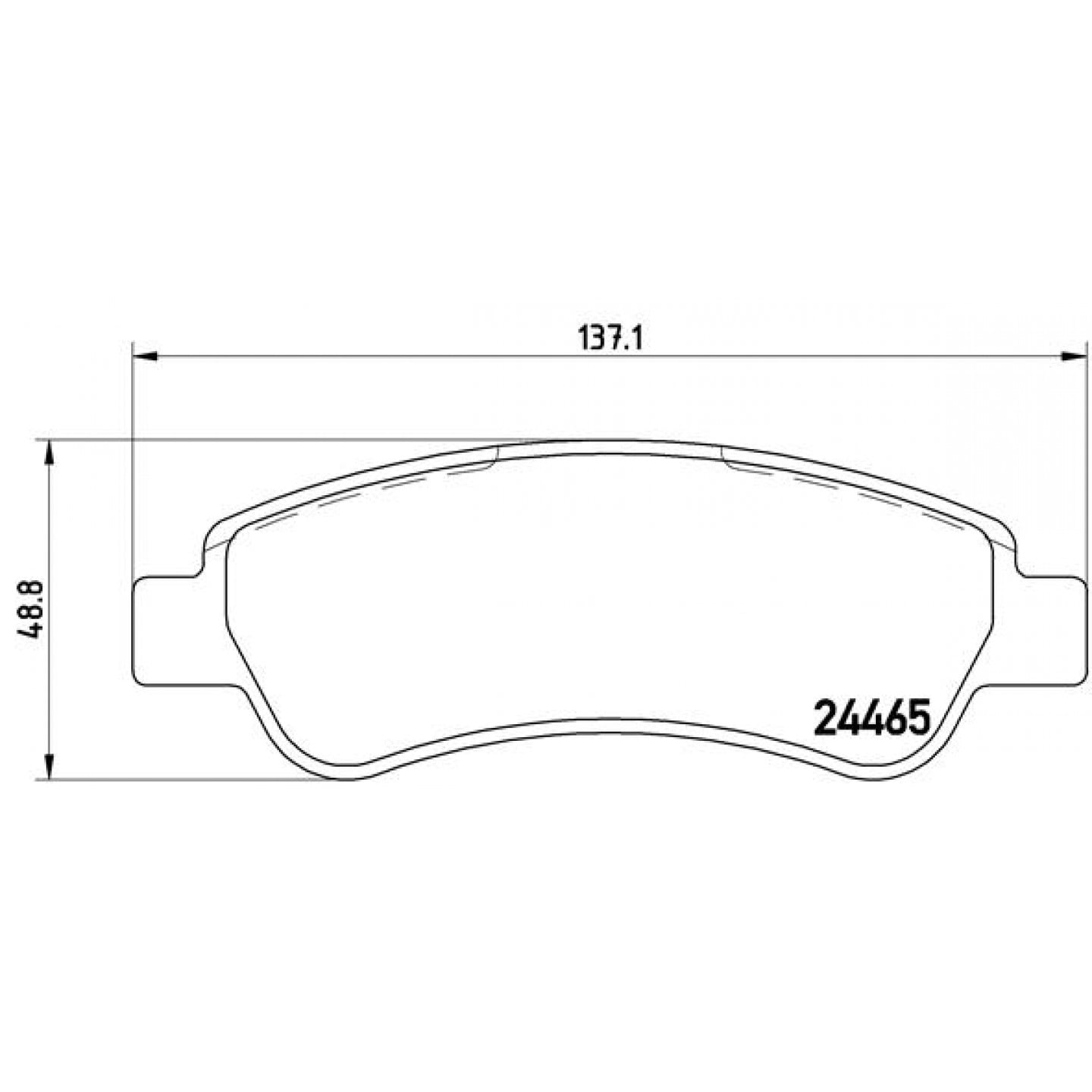 Sada brzdových destiček, kotoučová brzda BREMBO P 61 091