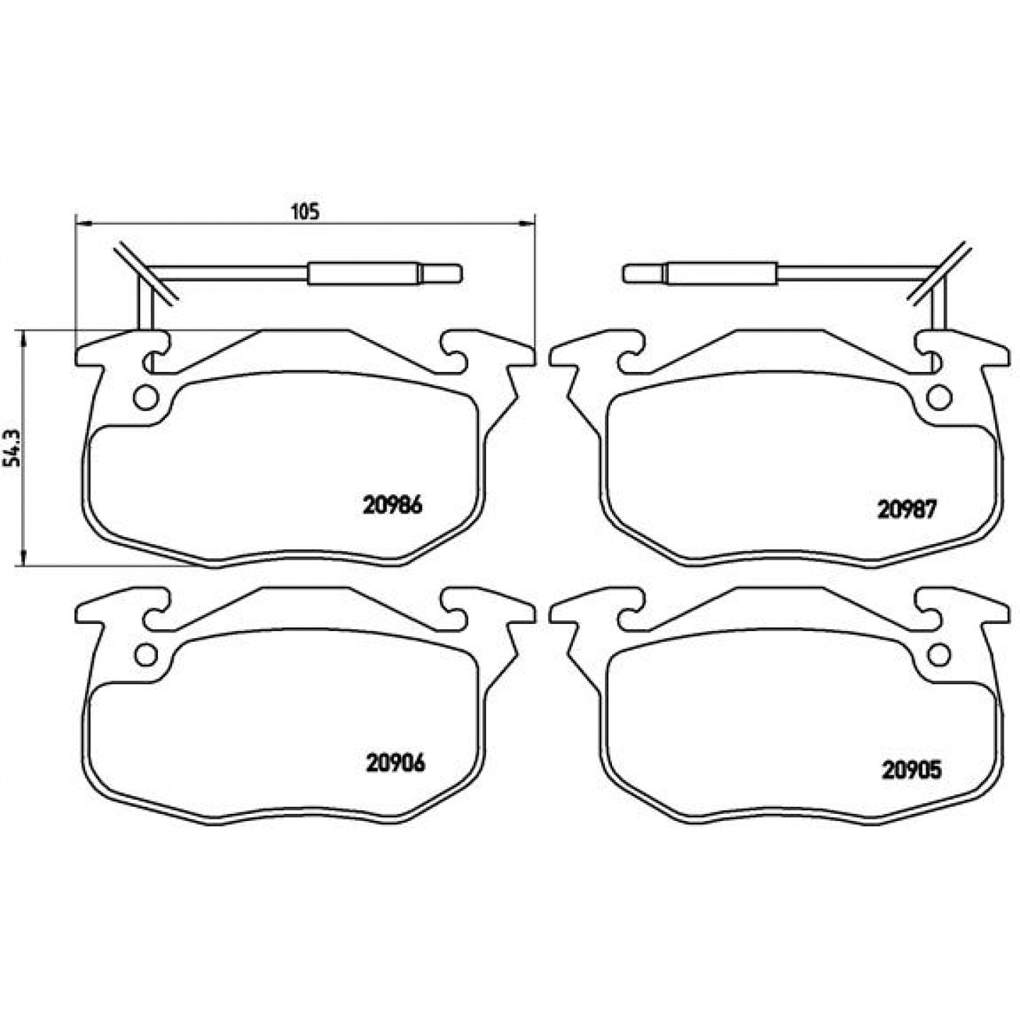 Bremsbelagsatz, Scheibenbremse BREMBO P 68 010