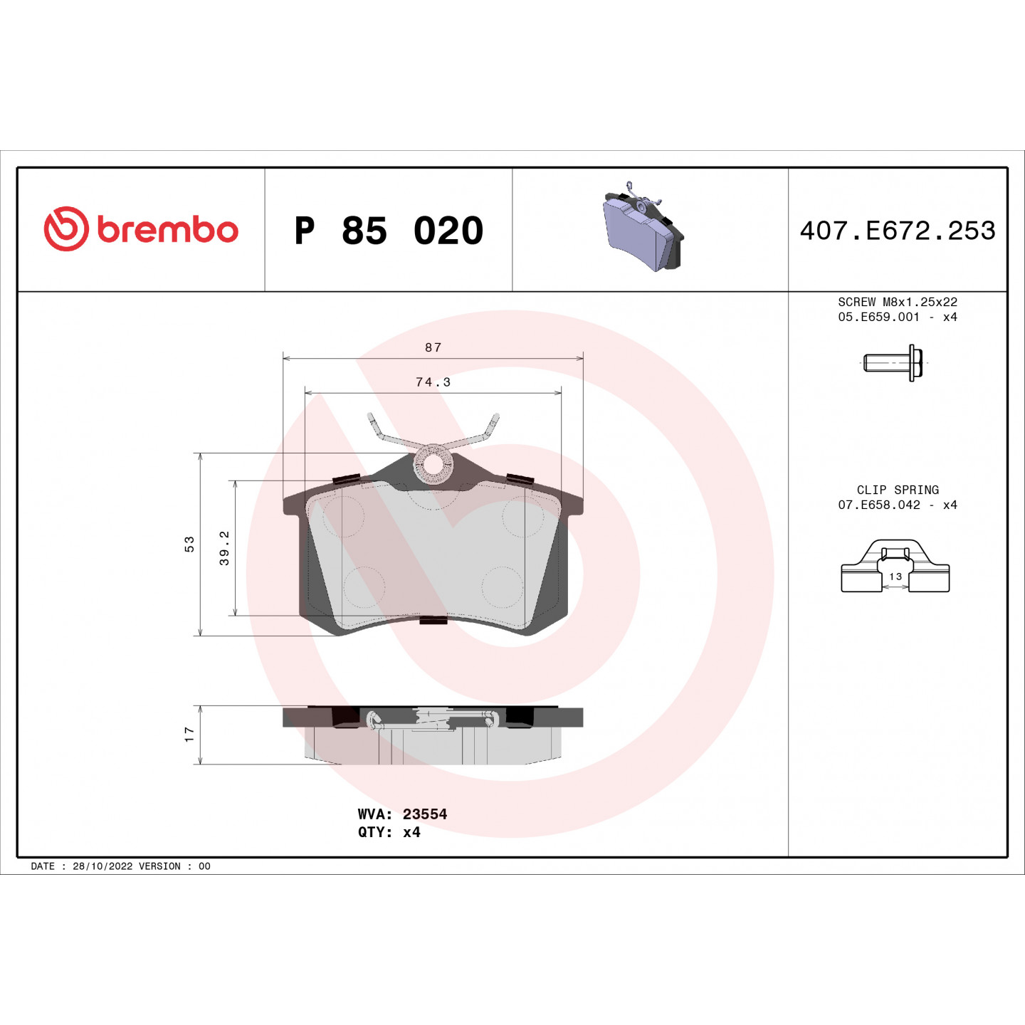 6309 MAPCO 180696 Kit pastiglie freni Assale anteriore 180696