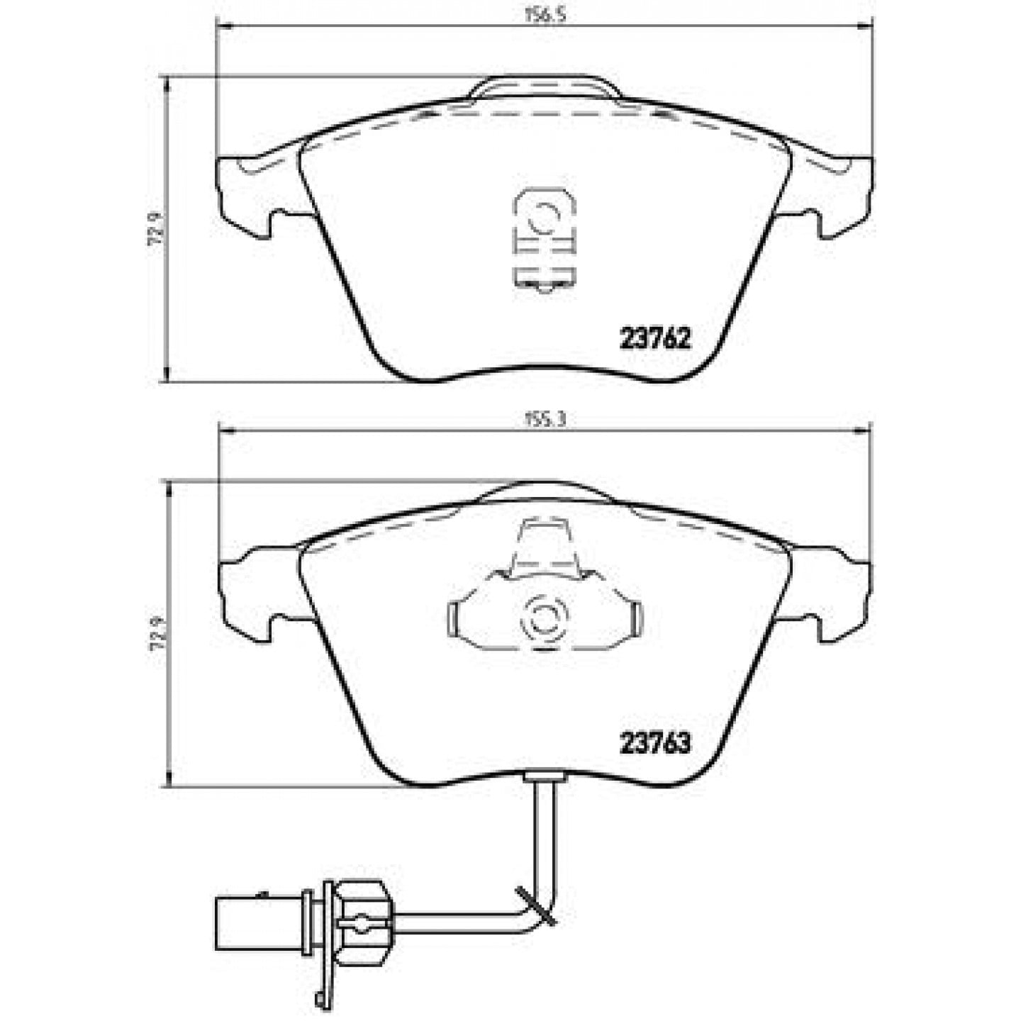Sada brzdových destiček, kotoučová brzda BREMBO P 85 056
