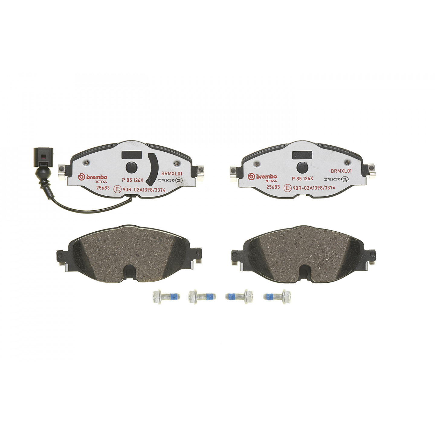 Pastiglia Freno Anteriore Brembo P 54 029 - Conforme ECE-R90, Con Indicatore Usura Acustico