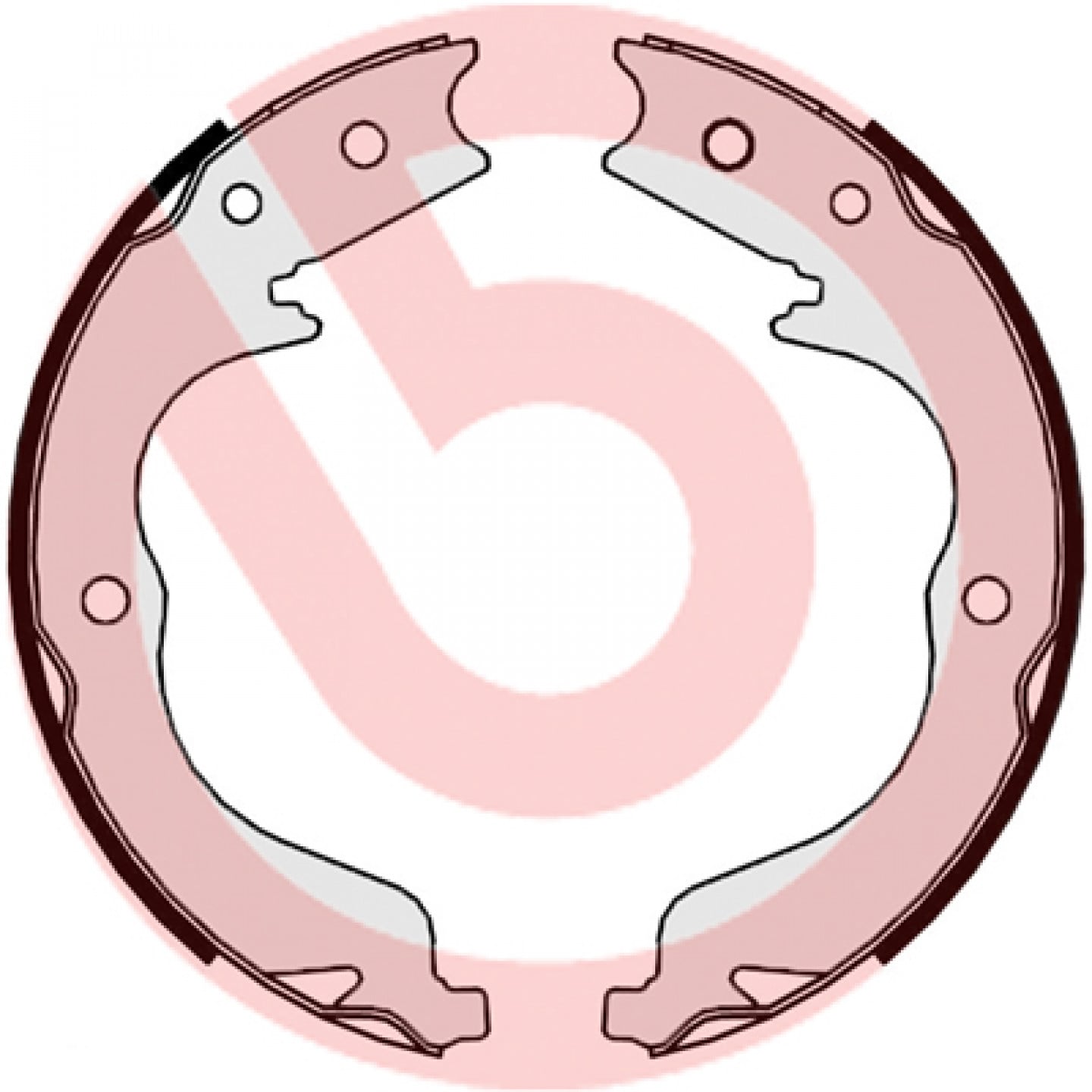 Bremsebakkesæt, parkeringsbremse BREMBO S 61 542