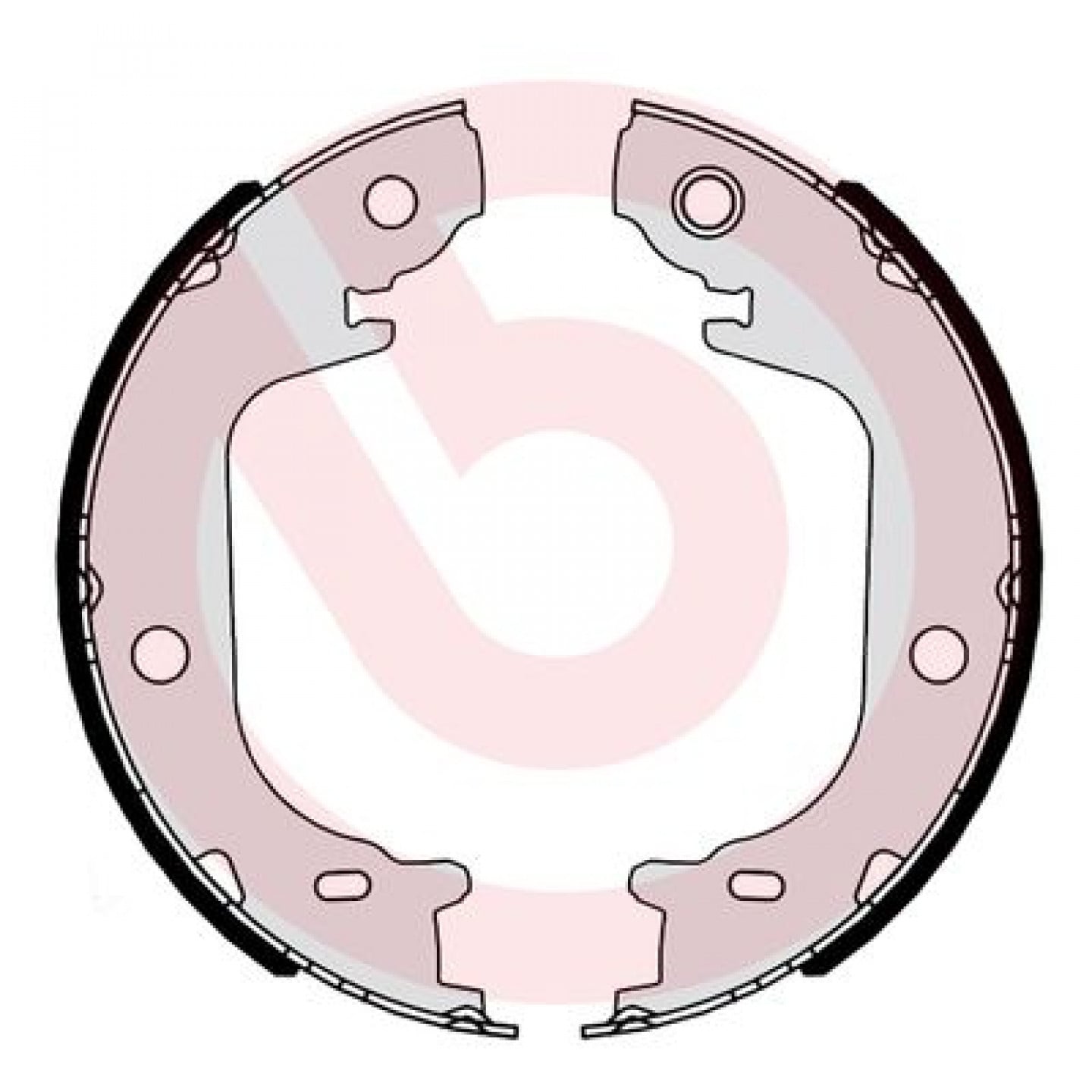 Sada brzdových čelistí, parkovací brzda BREMBO S 83 565