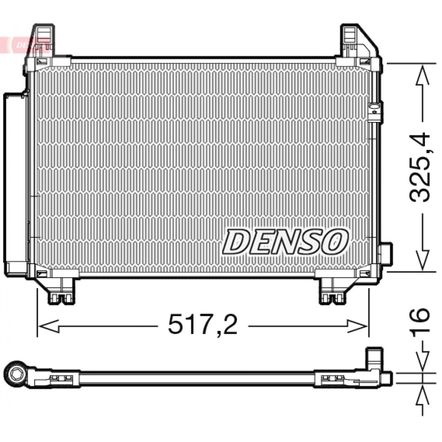 Kondenzátor, klimatizace DENSO DCN50107