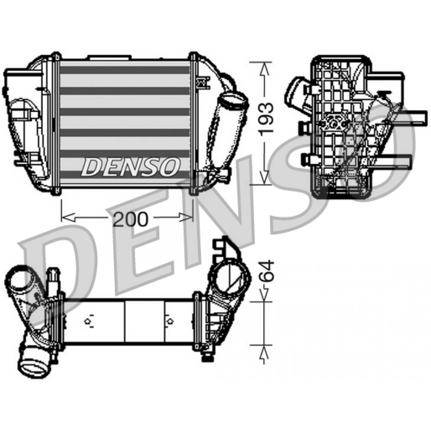 Intercooler, échangeur DENSO DIT02005