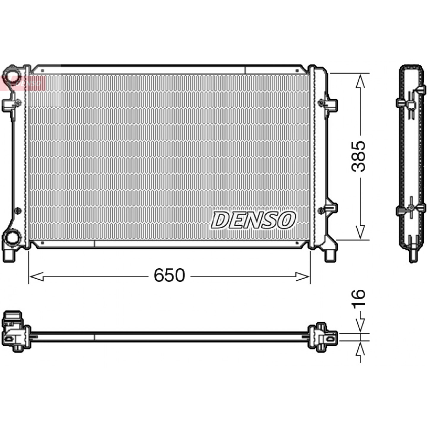 Kühler, Motorkühlung DENSO DRM02014